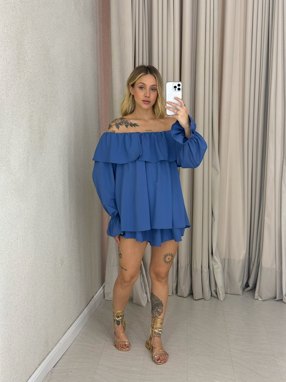 CONJUNTO ZOE BABADOS AZUL - 0063560109 - CAROLLA FERRARO