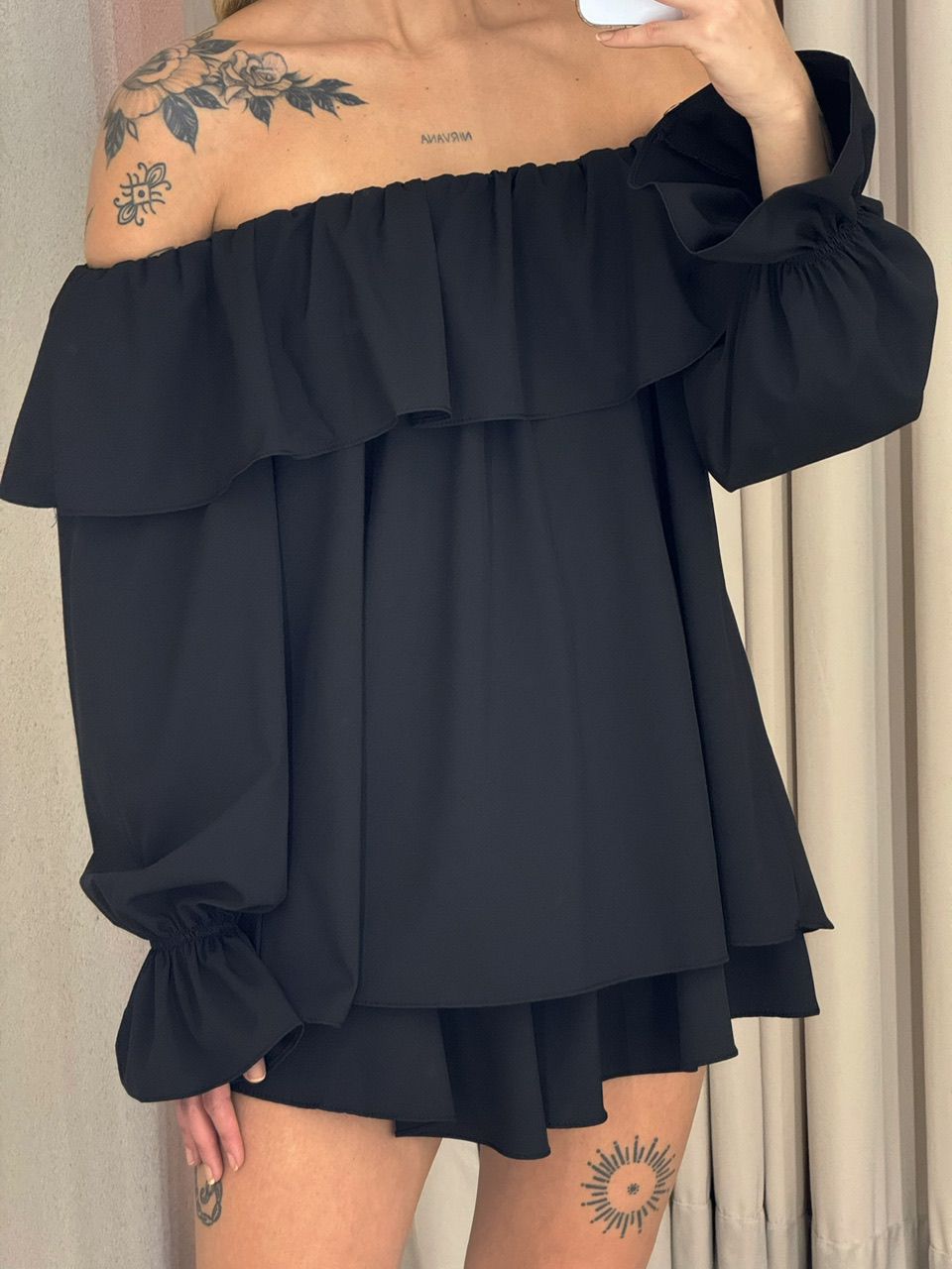 CONJUNTO ZOE BABADOS PRETO