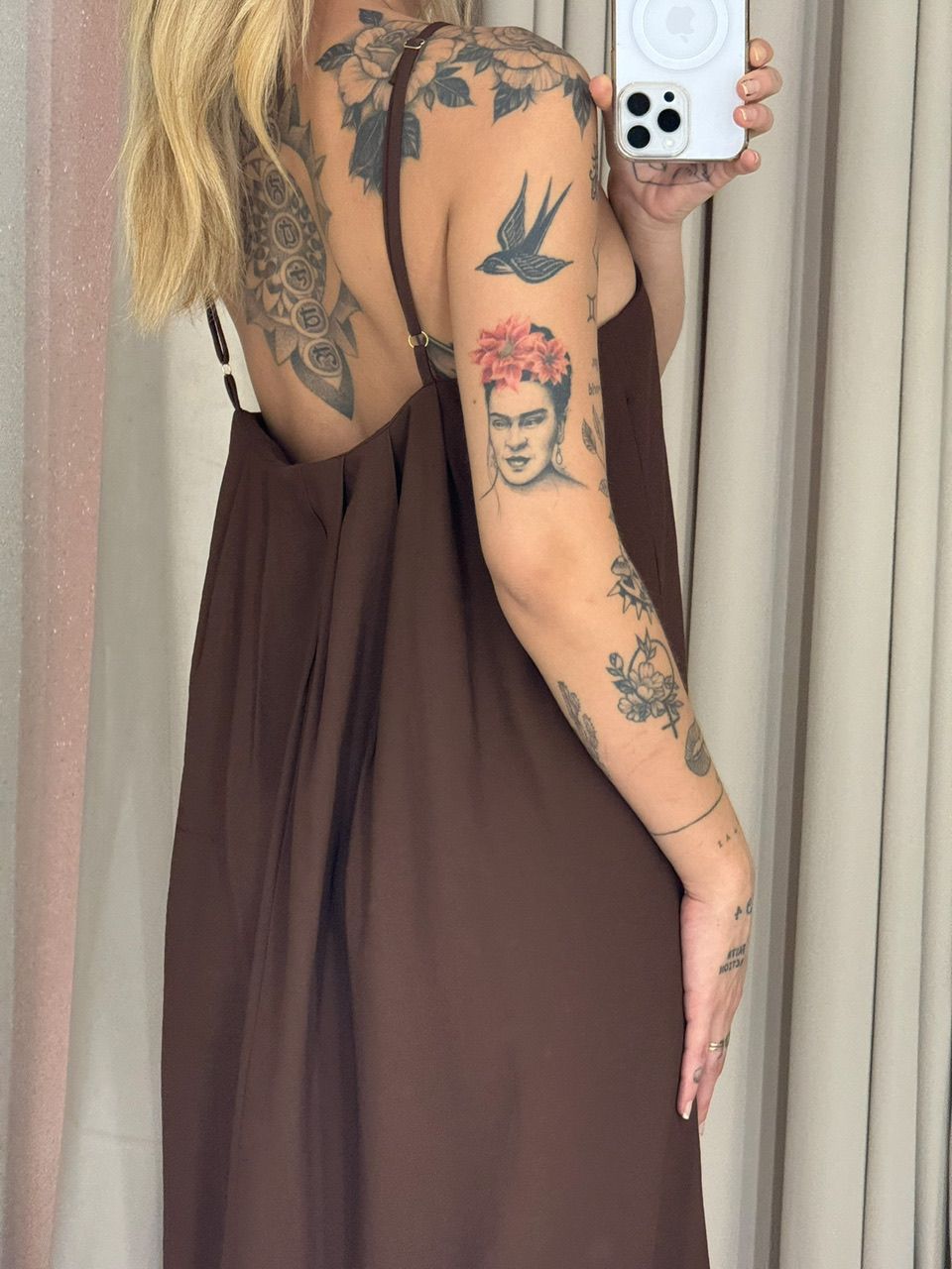 VESTIDO LUDMILA ALÇA MARROM