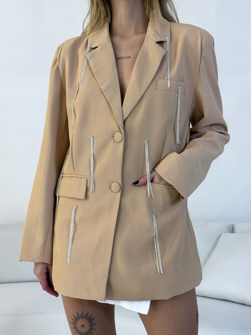 BLAZER BEATRIZ STRASS NUDE