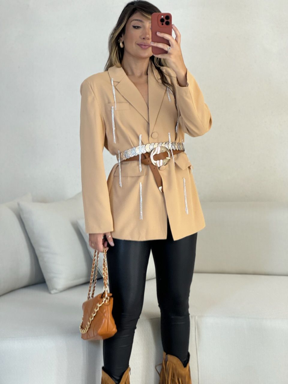 BLAZER BEATRIZ STRASS NUDE