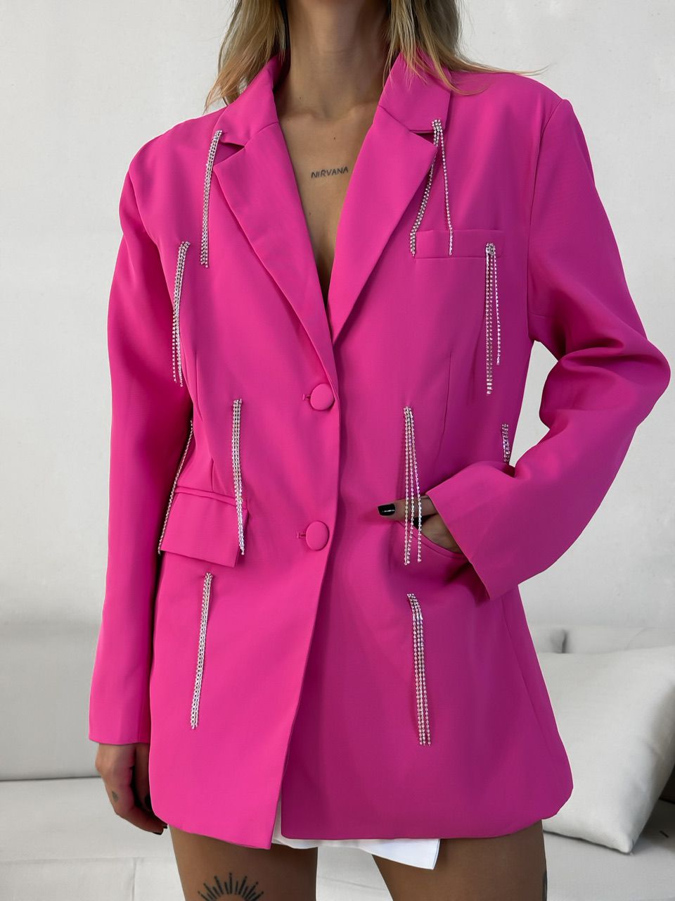 BLAZER BEATRIZ STRASS PINK