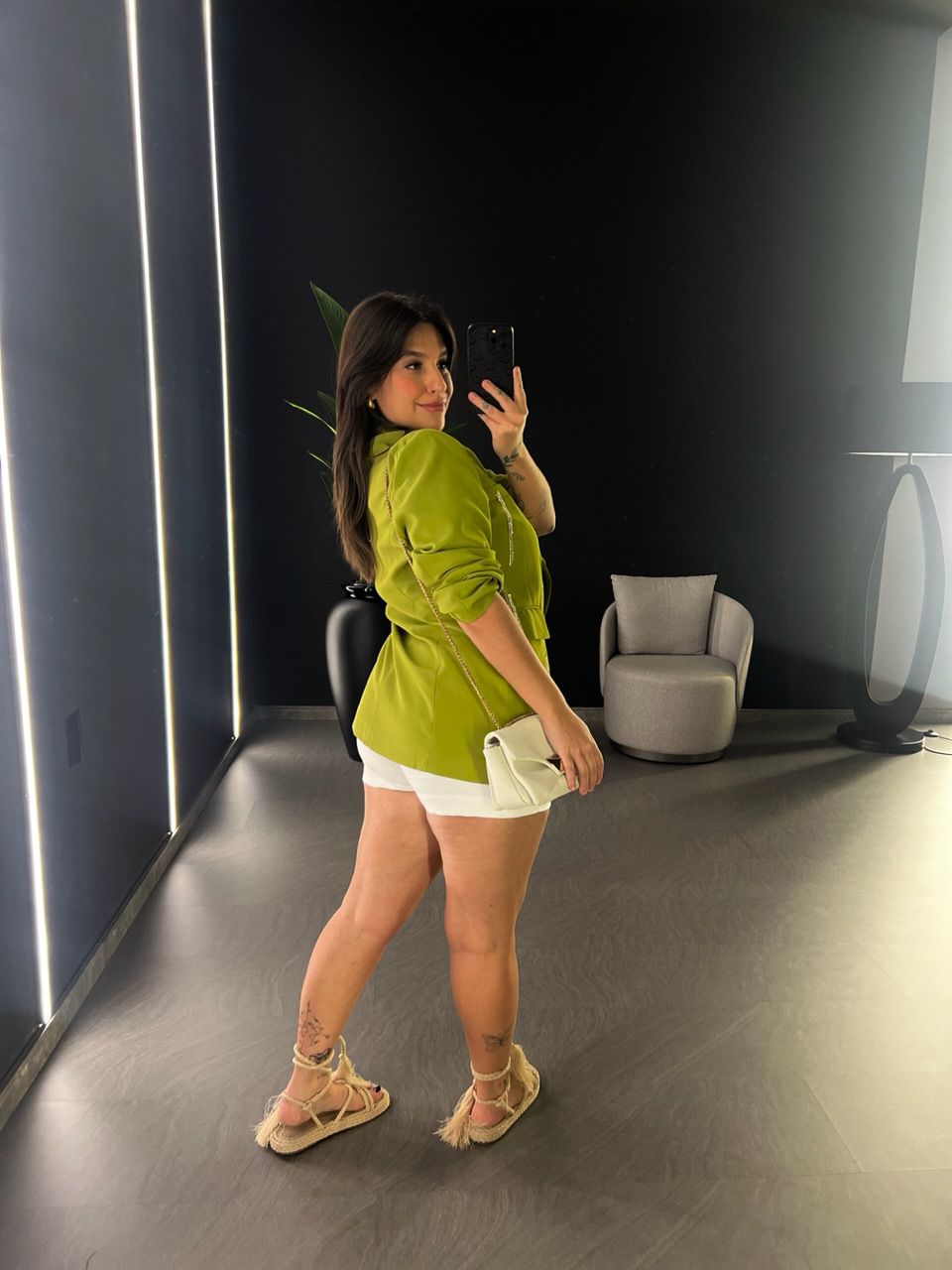 BLAZER BEATRIZ STRASS VERDE OLIVA