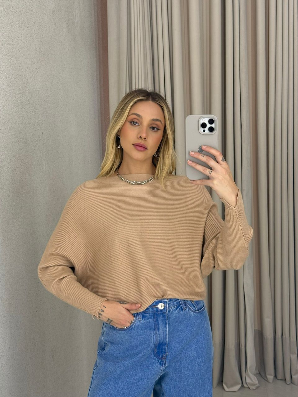BLUSA ADRIANE TRICOT NUDE