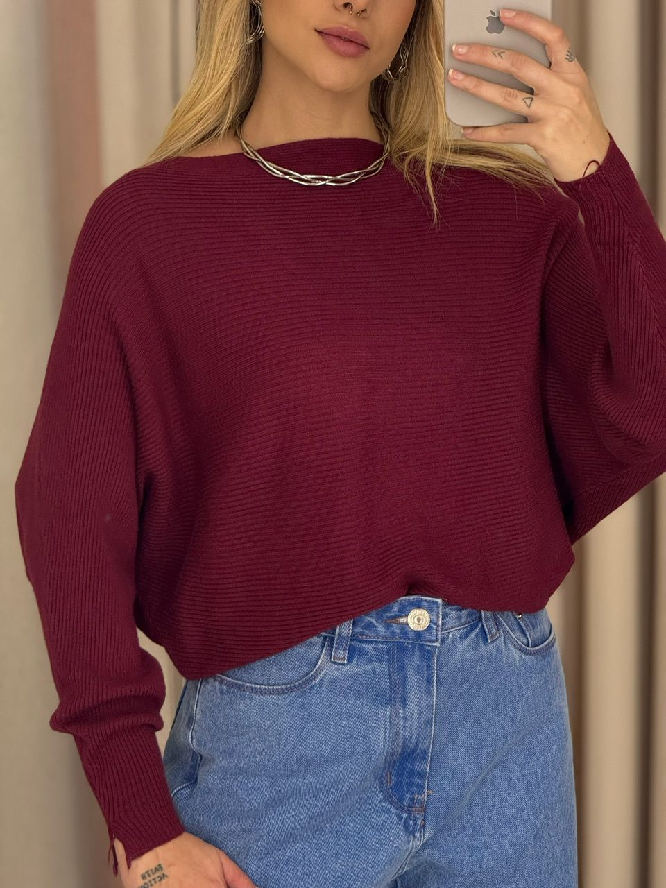 BLUSA ADRIANE TRICOT VINHO