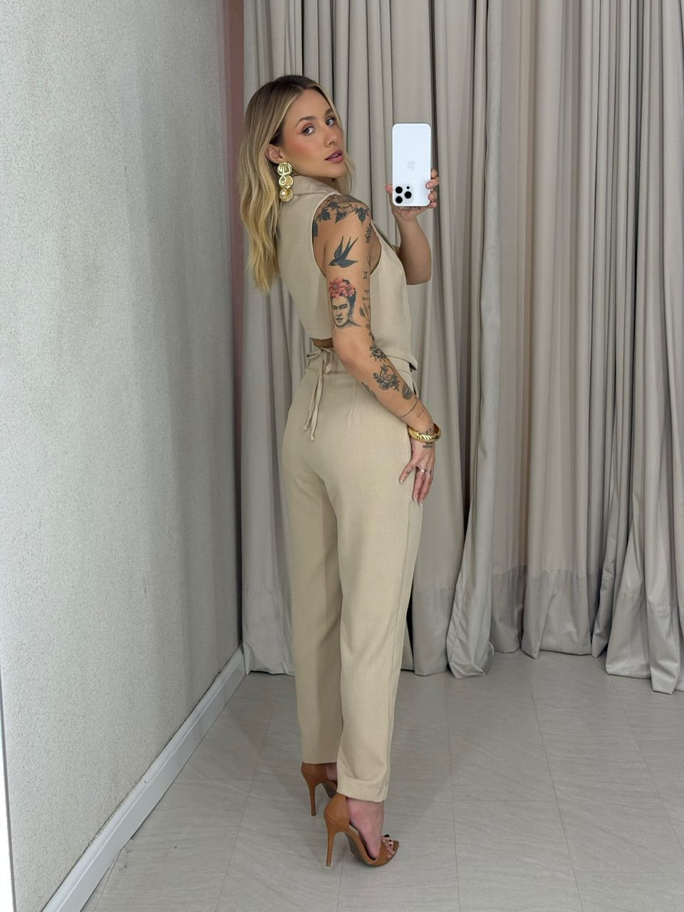 CONJUNTO ELISETE CALÇA NUDE