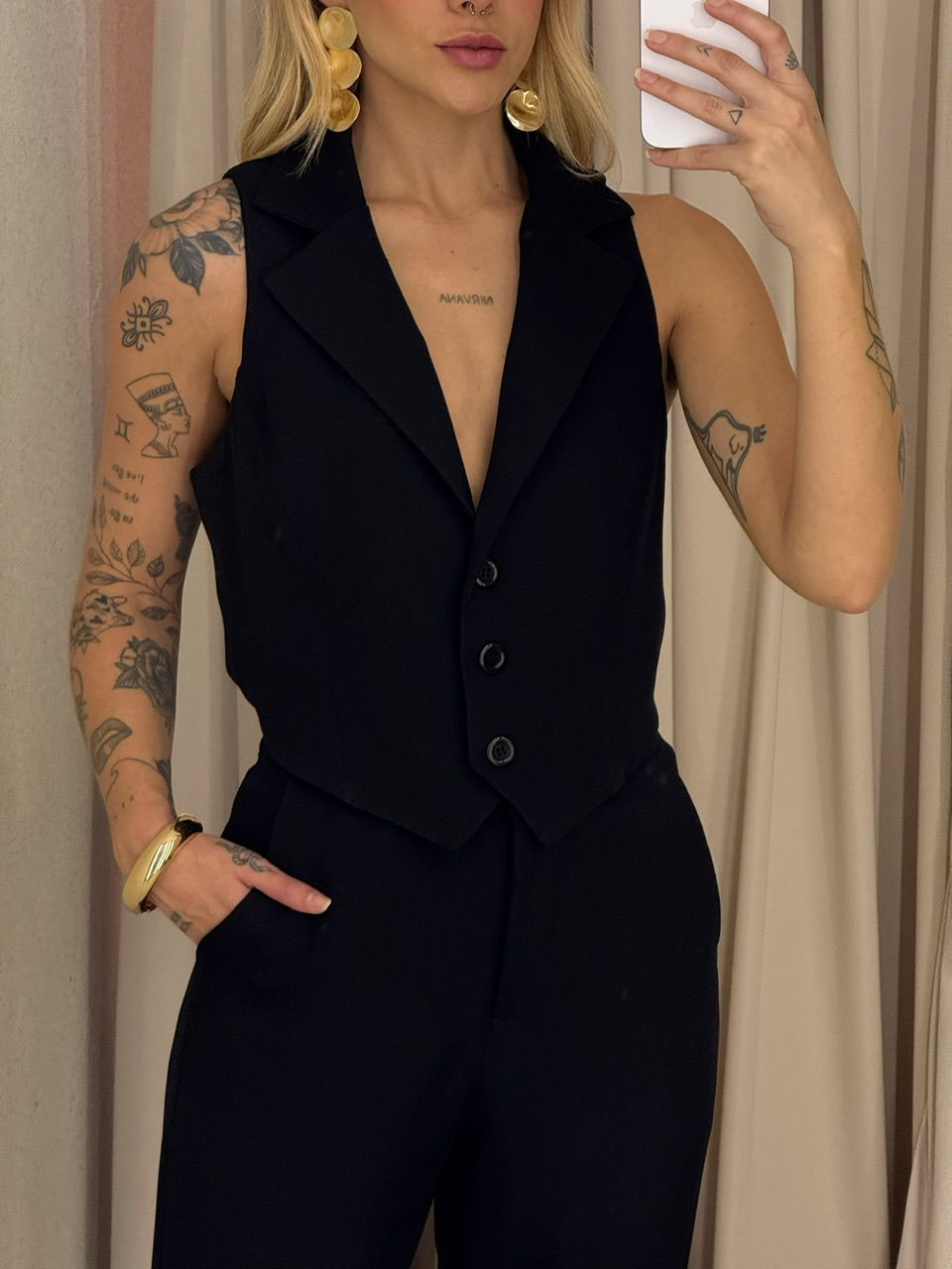 CONJUNTO ELISETE CALÇA PRETO
