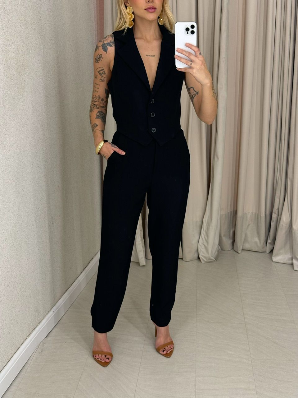 CONJUNTO ELISETE CALÇA PRETO