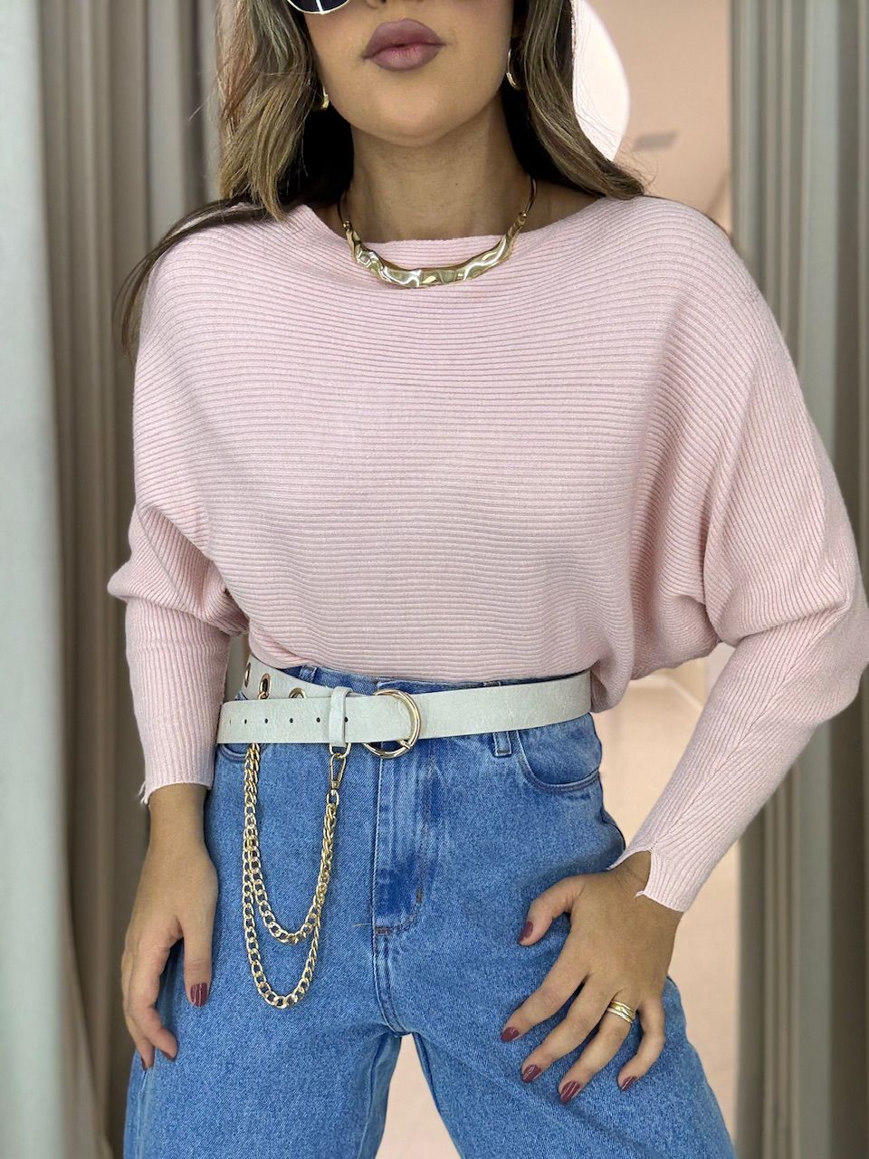 BLUSA ADRIANE TRICOT ROSA