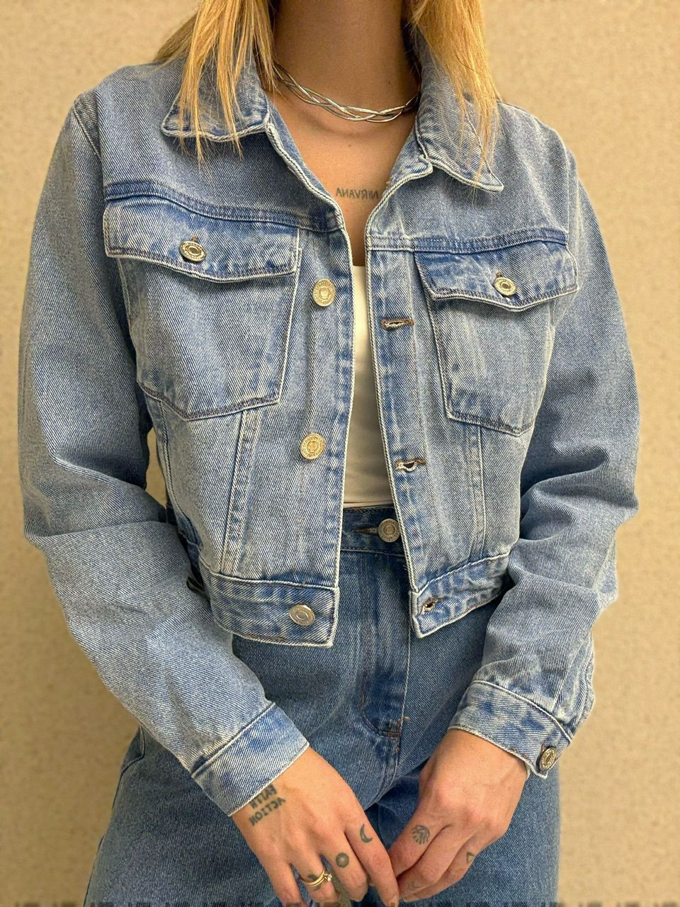 JAQUETA ANALU BASIC JEANS MÉDIO