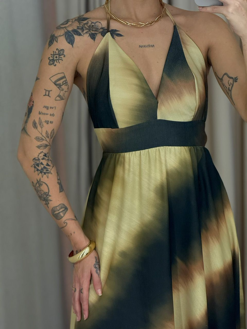 VESTIDO CORALINA ALÇA VERDE