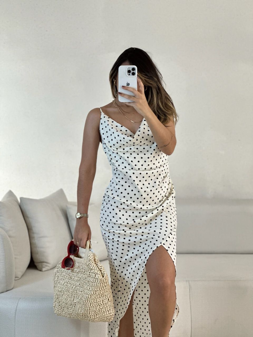 VESTIDO ANA LAURA POÁ MARFIM