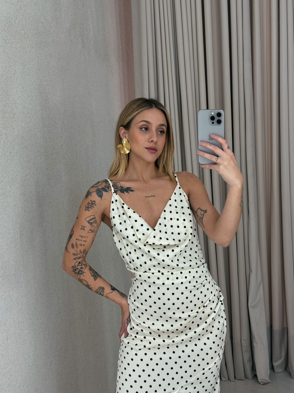 VESTIDO ANA LAURA POÁ MARFIM