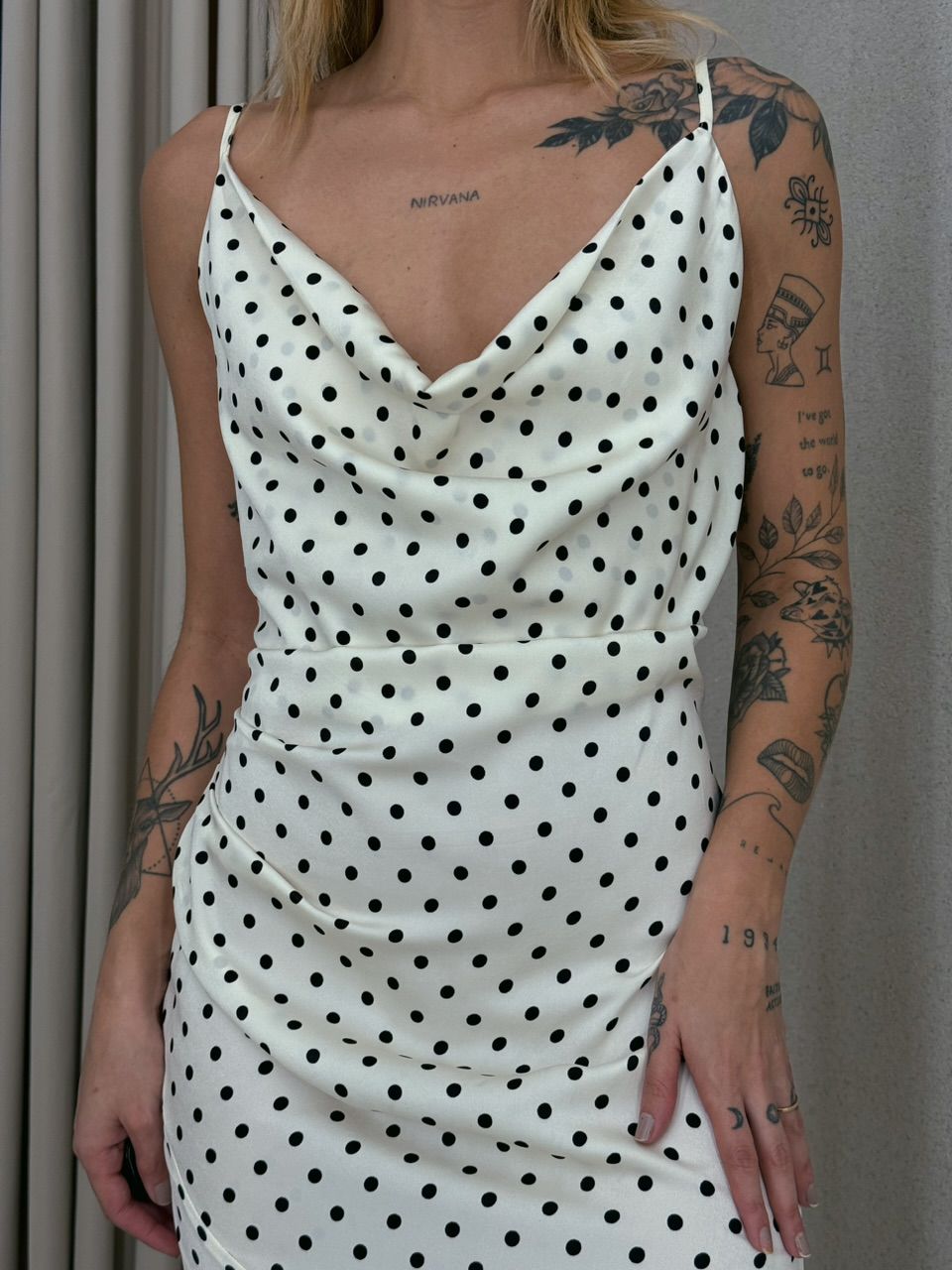 VESTIDO ANA LAURA POÁ MARFIM
