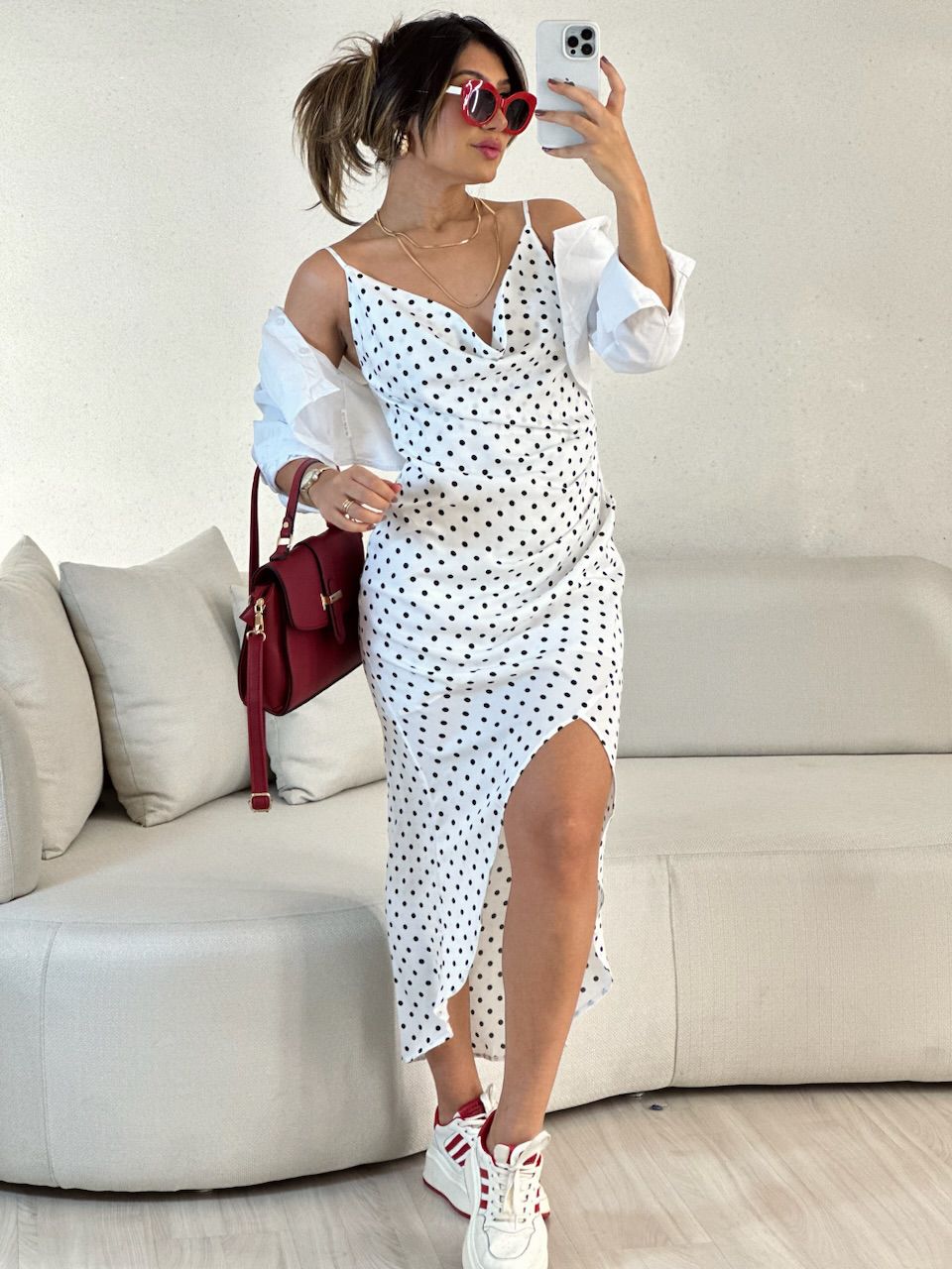 VESTIDO ANA LAURA POÁ OFF - 0054430326 - CAROLLA FERRARO