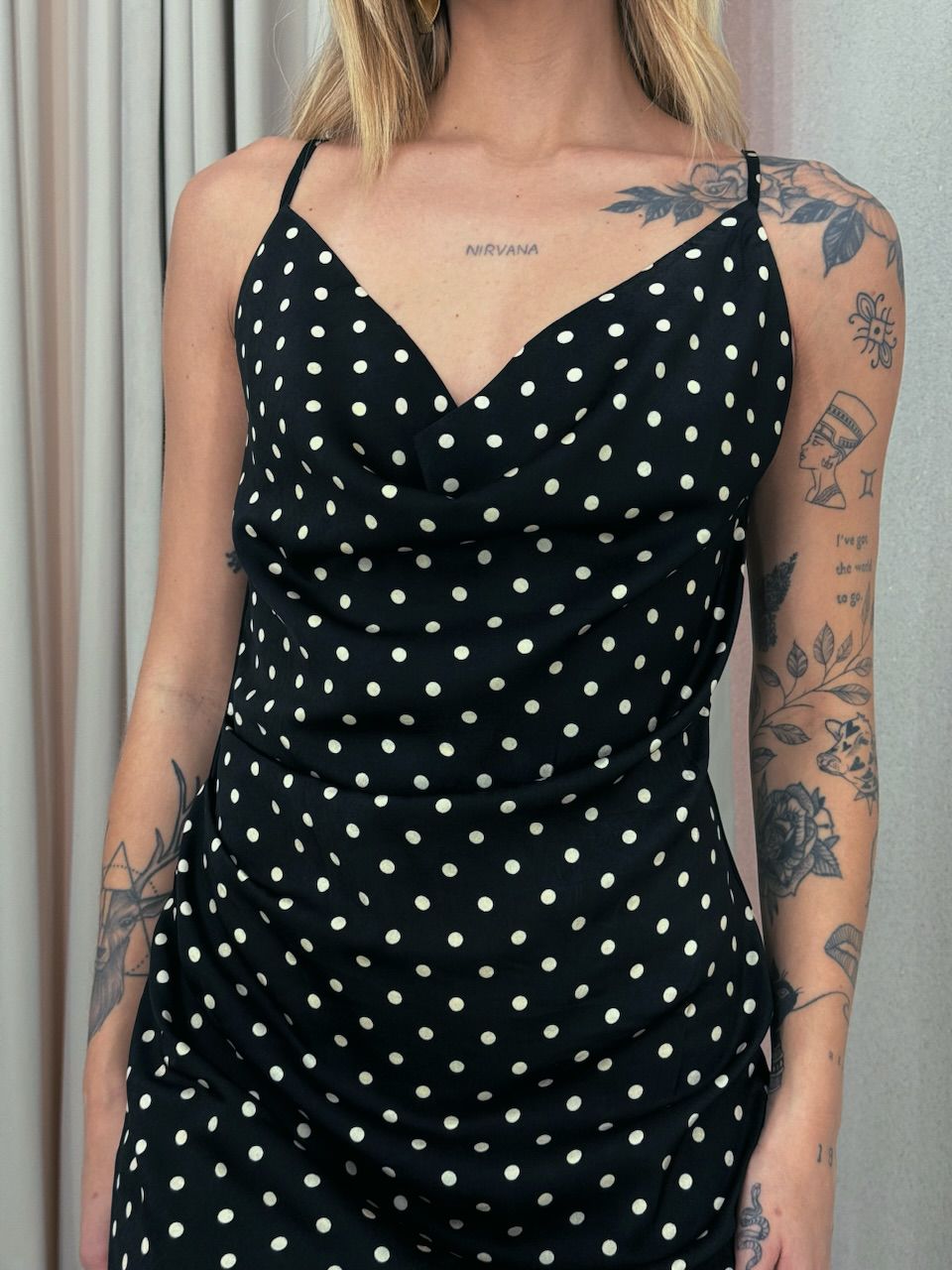 VESTIDO ANA LAURA POÁ PRETO