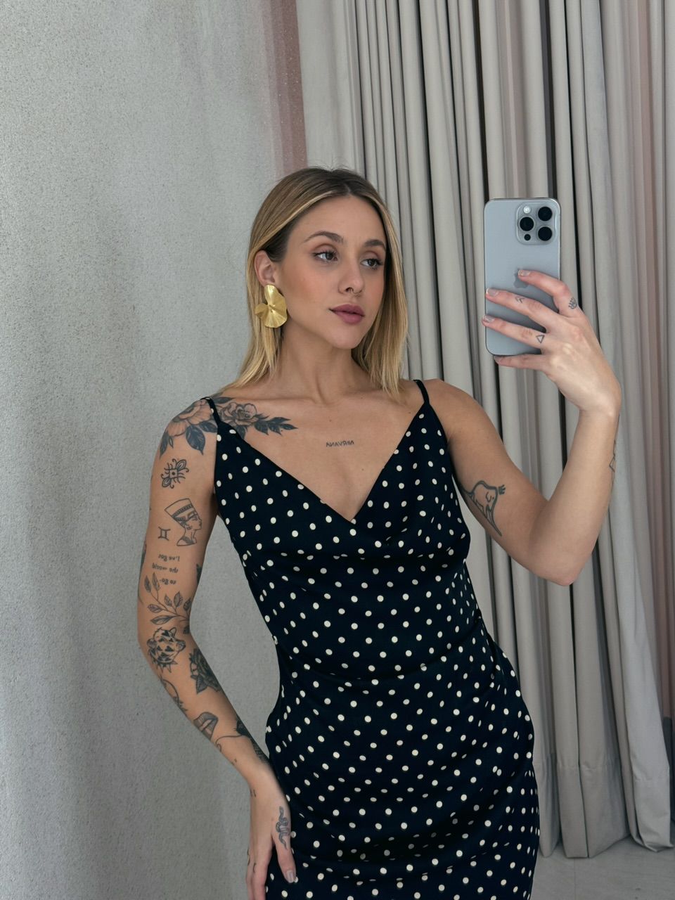 VESTIDO ANA LAURA POÁ PRETO
