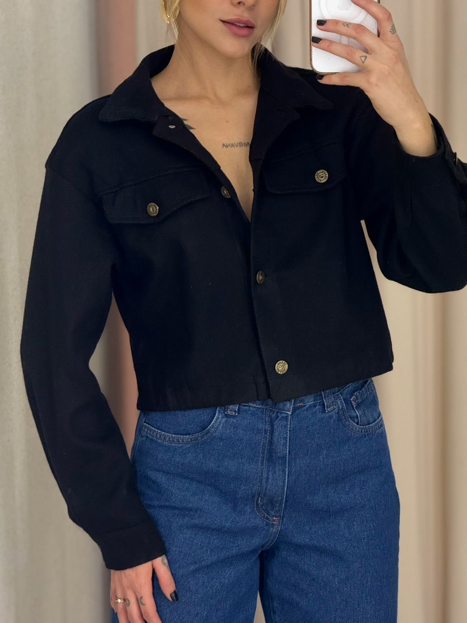 JAQUETA LAVINIA BOTÕES PRETO