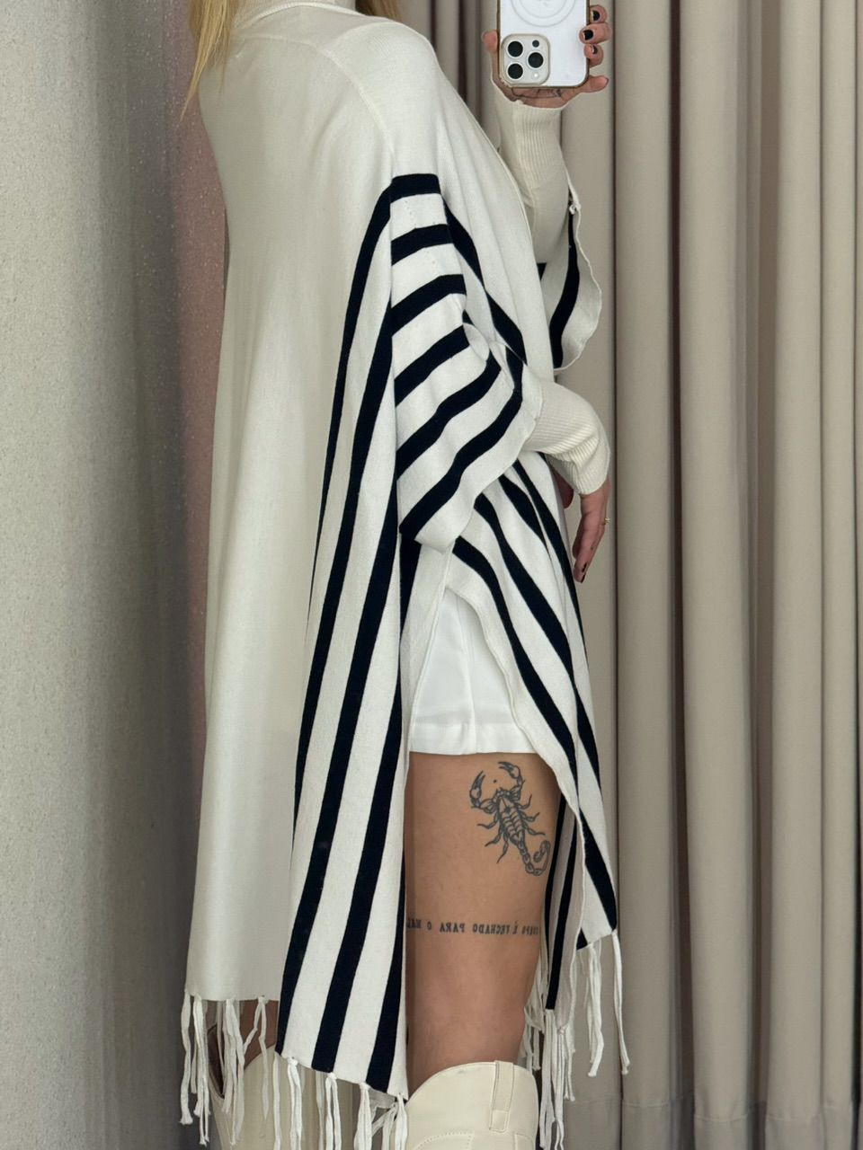 KIMONO ESTER LISTRADO OFF