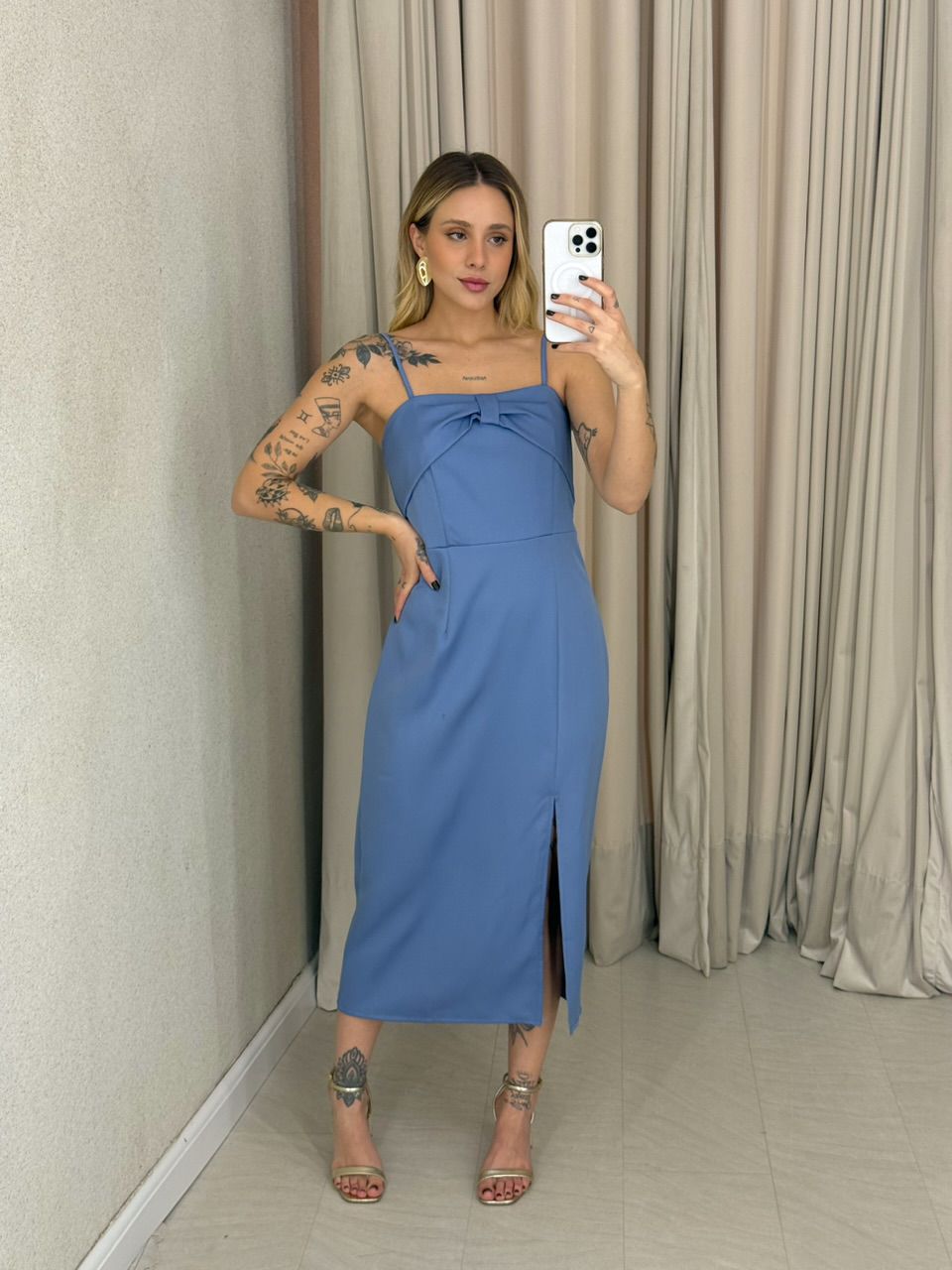VESTIDO SORAIA ALÇA AZUL