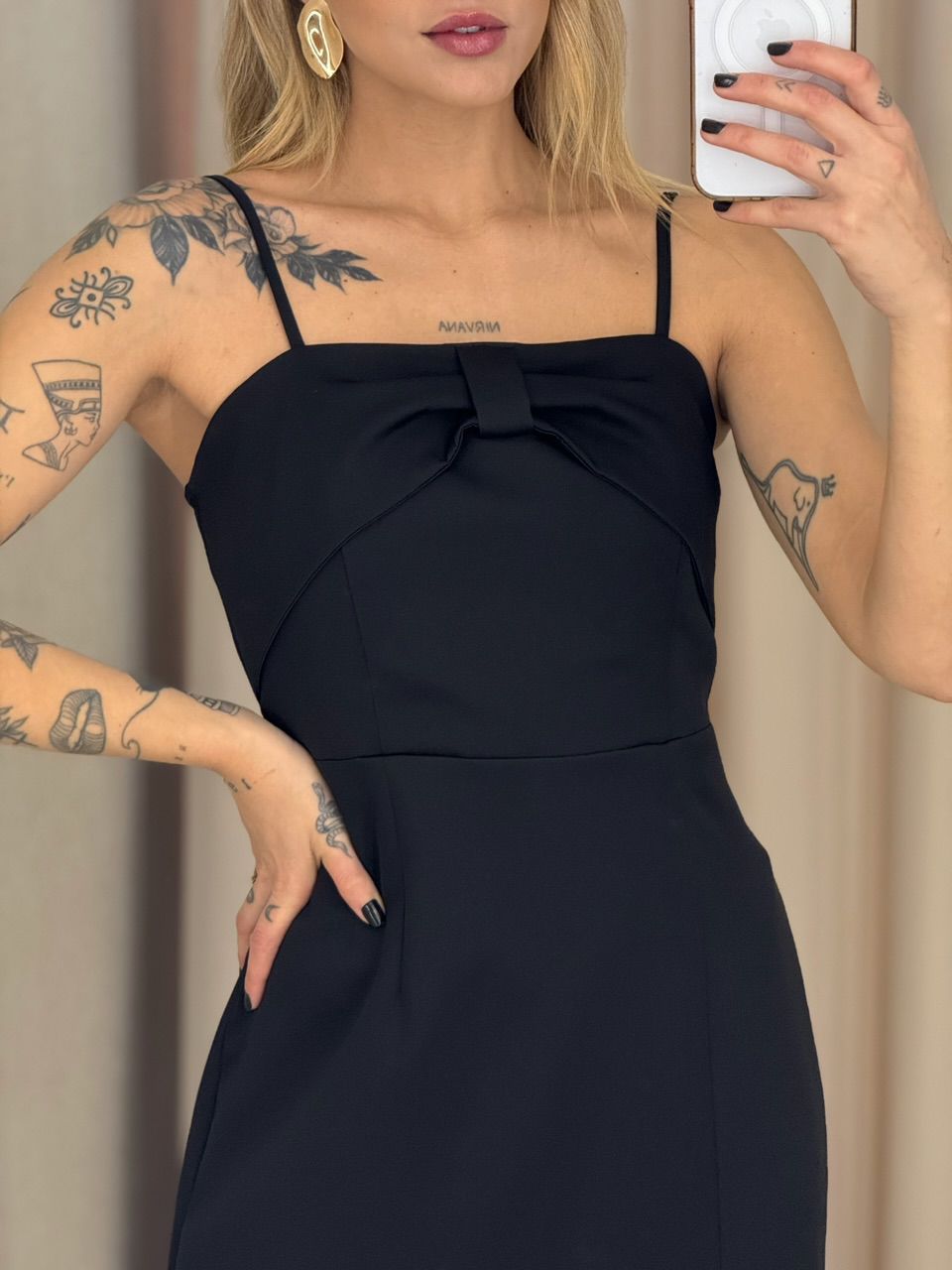 VESTIDO SORAIA ALÇA PRETO