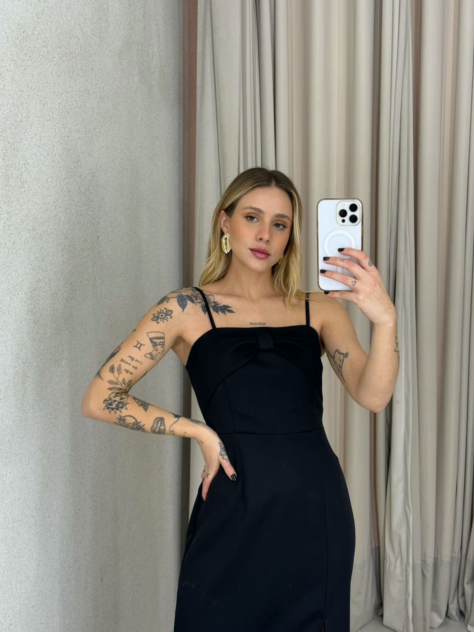 VESTIDO SORAIA ALÇA PRETO