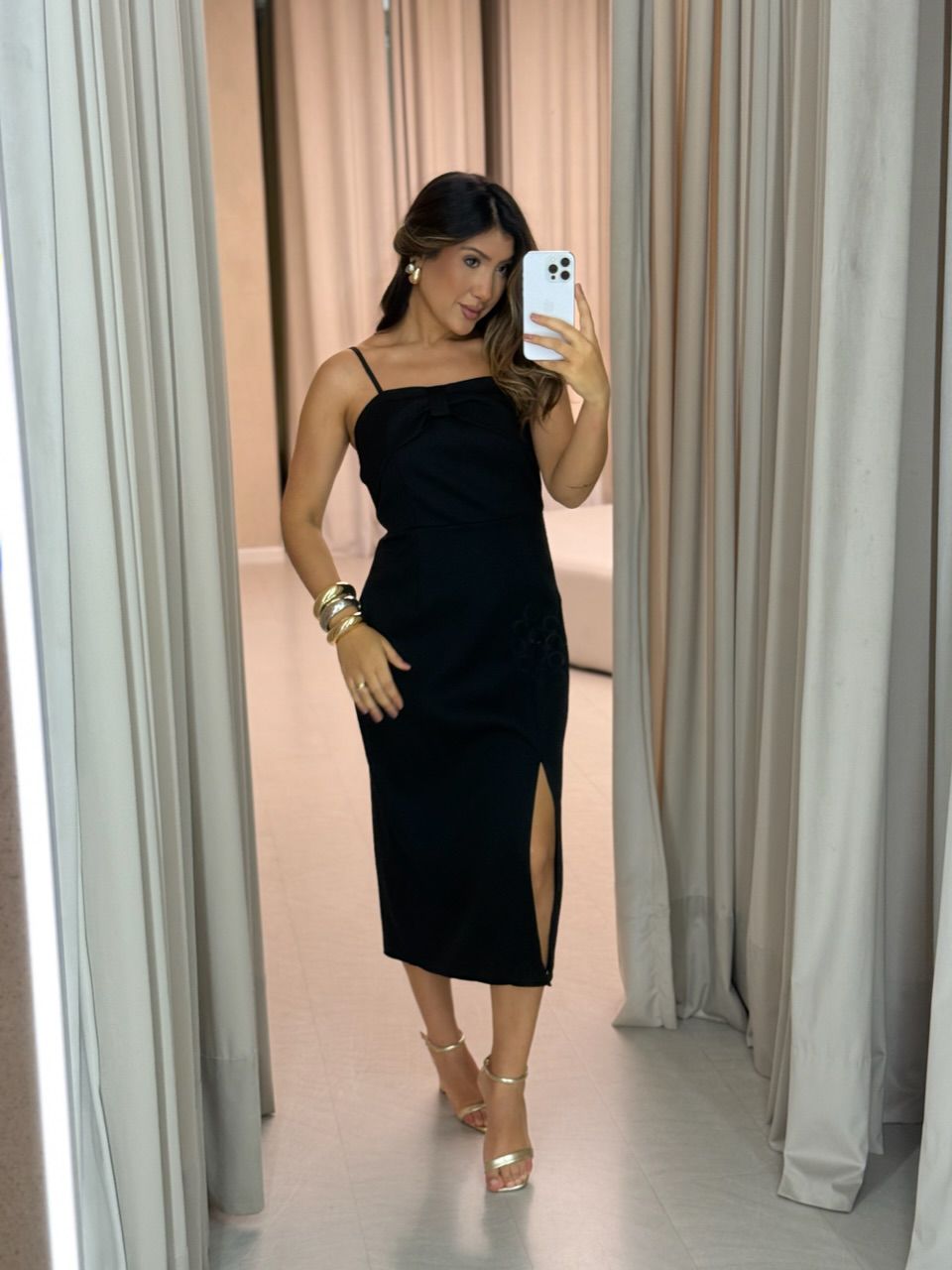 VESTIDO SORAIA ALÇA PRETO - 0066680032 - CAROLLA FERRARO