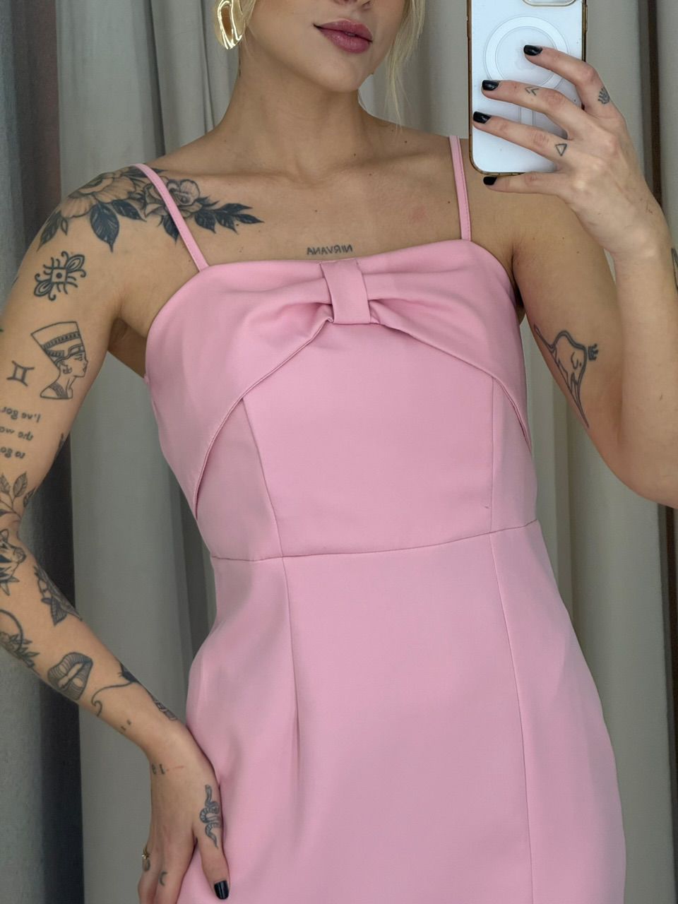 VESTIDO SORAIA ALÇA ROSA