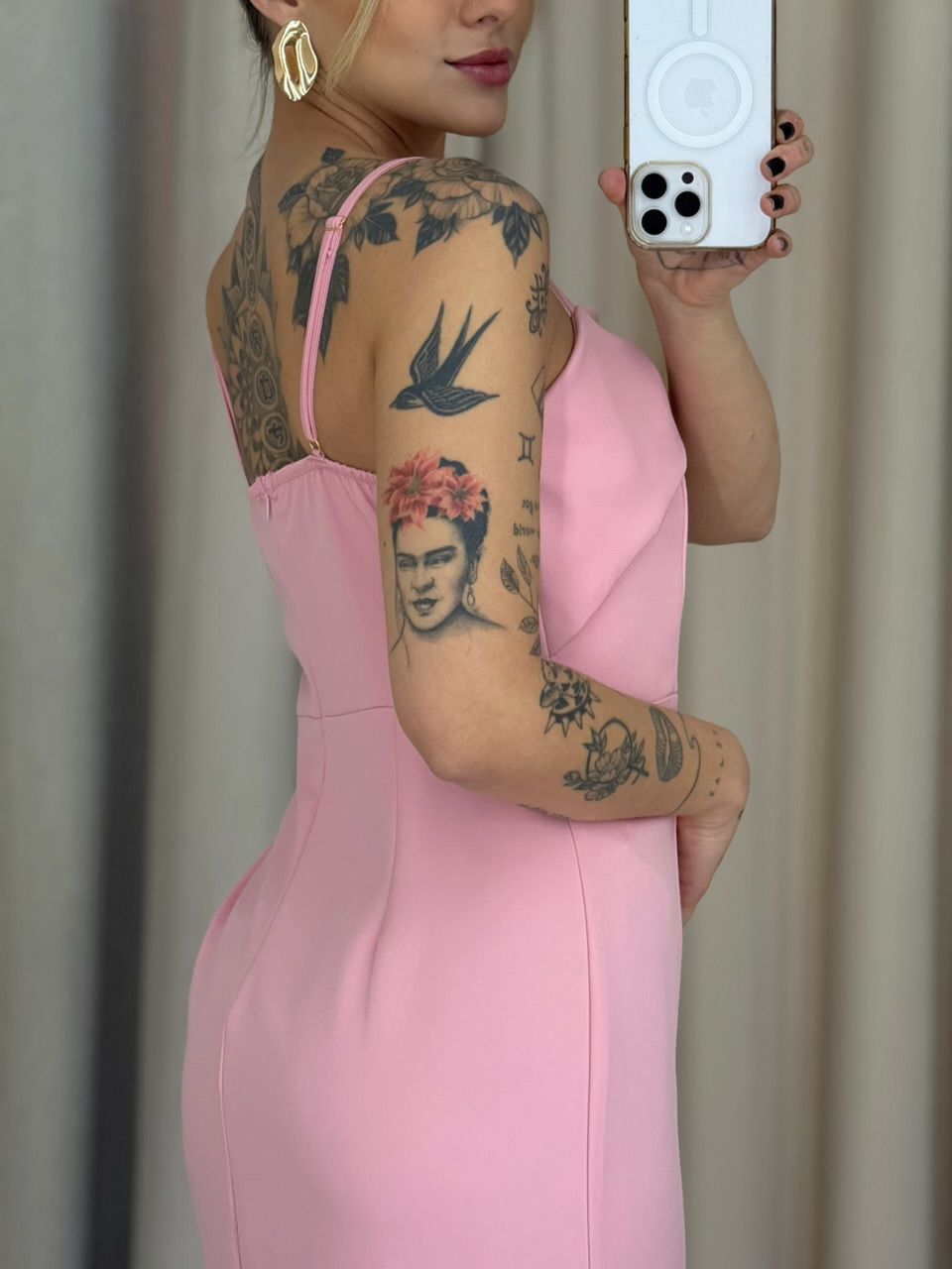 VESTIDO SORAIA ALÇA ROSA