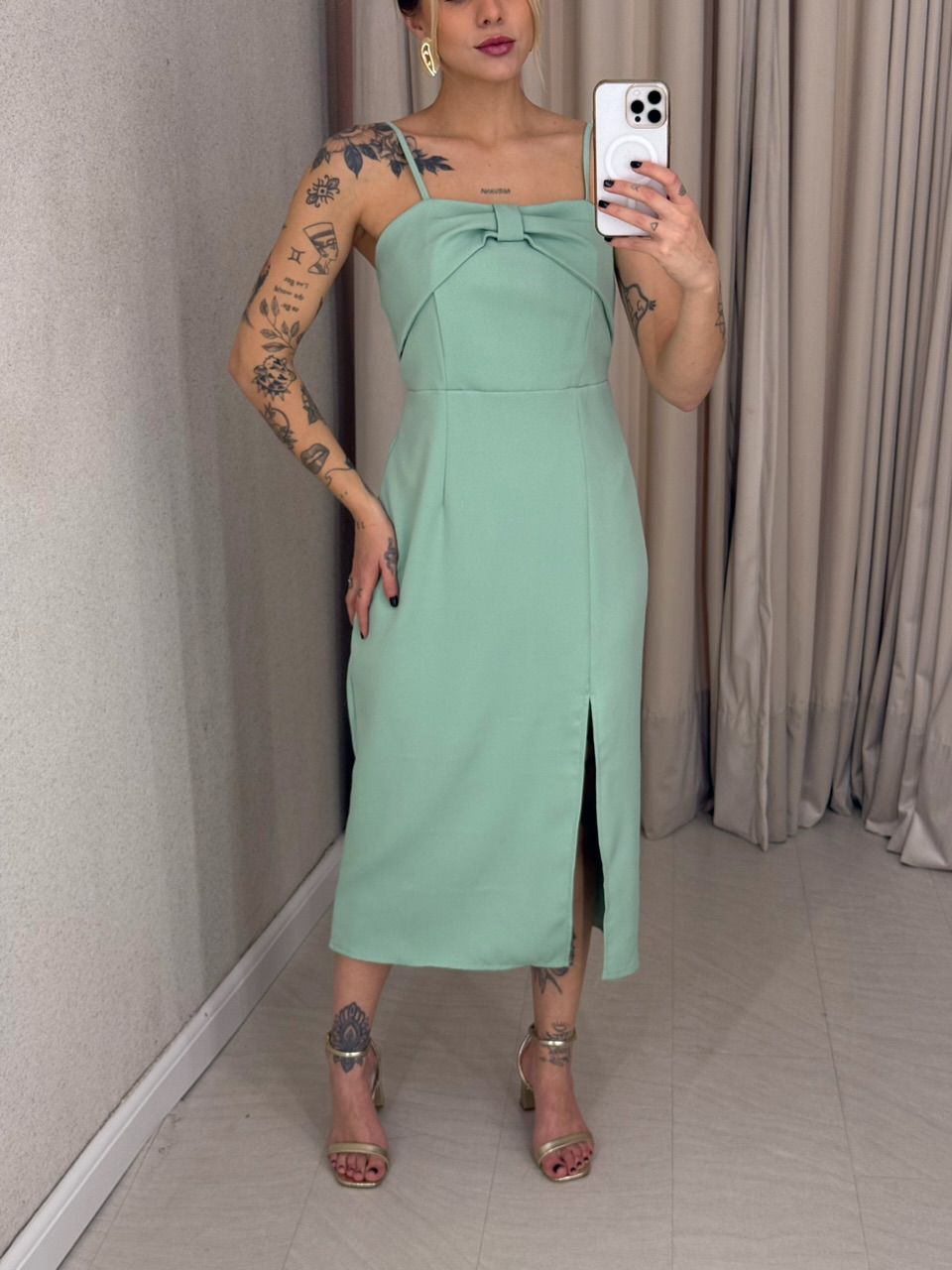 VESTIDO SORAIA ALÇA VERDE