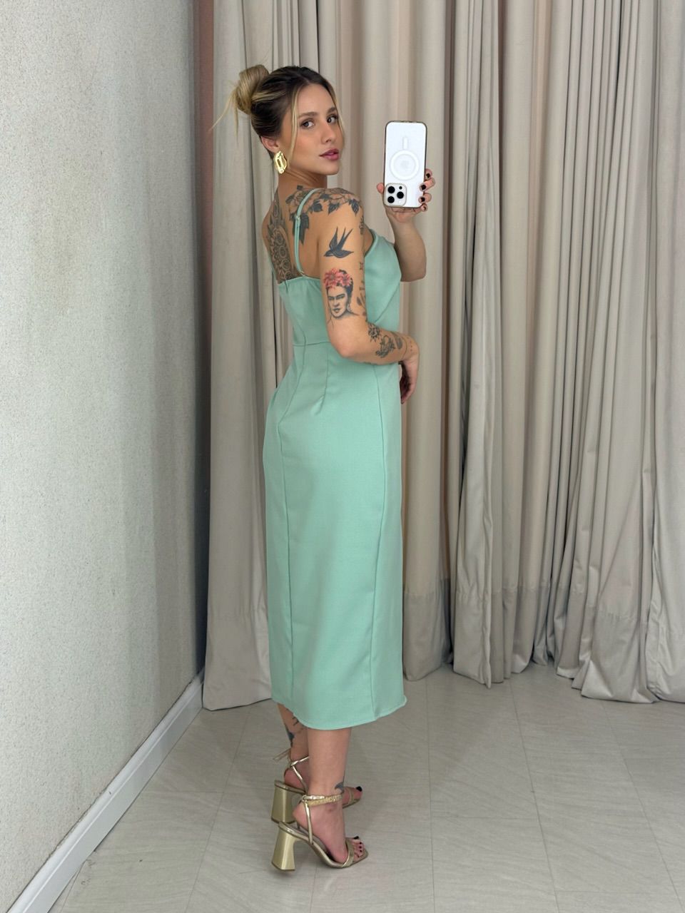VESTIDO SORAIA ALÇA VERDE