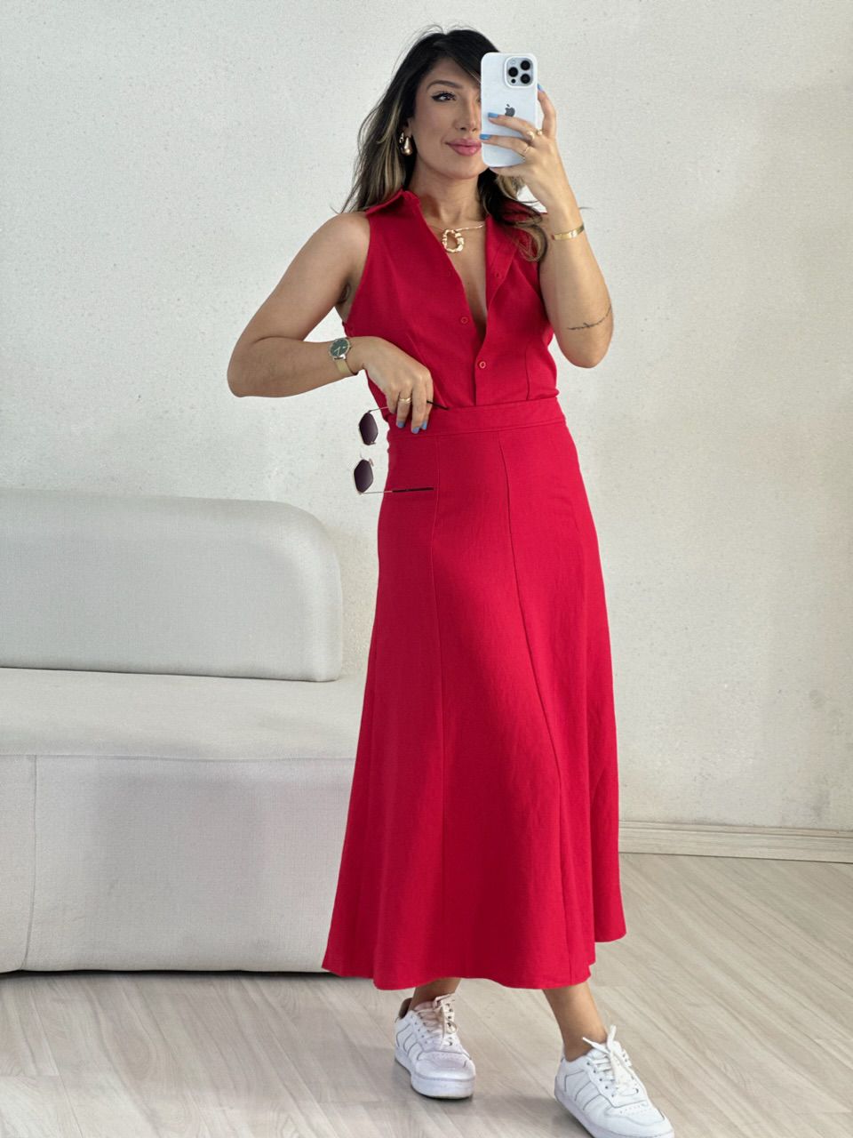CONJUNTO ANNE COLETE VERMELHO - 0055710006 - CAROLLA FERRARO