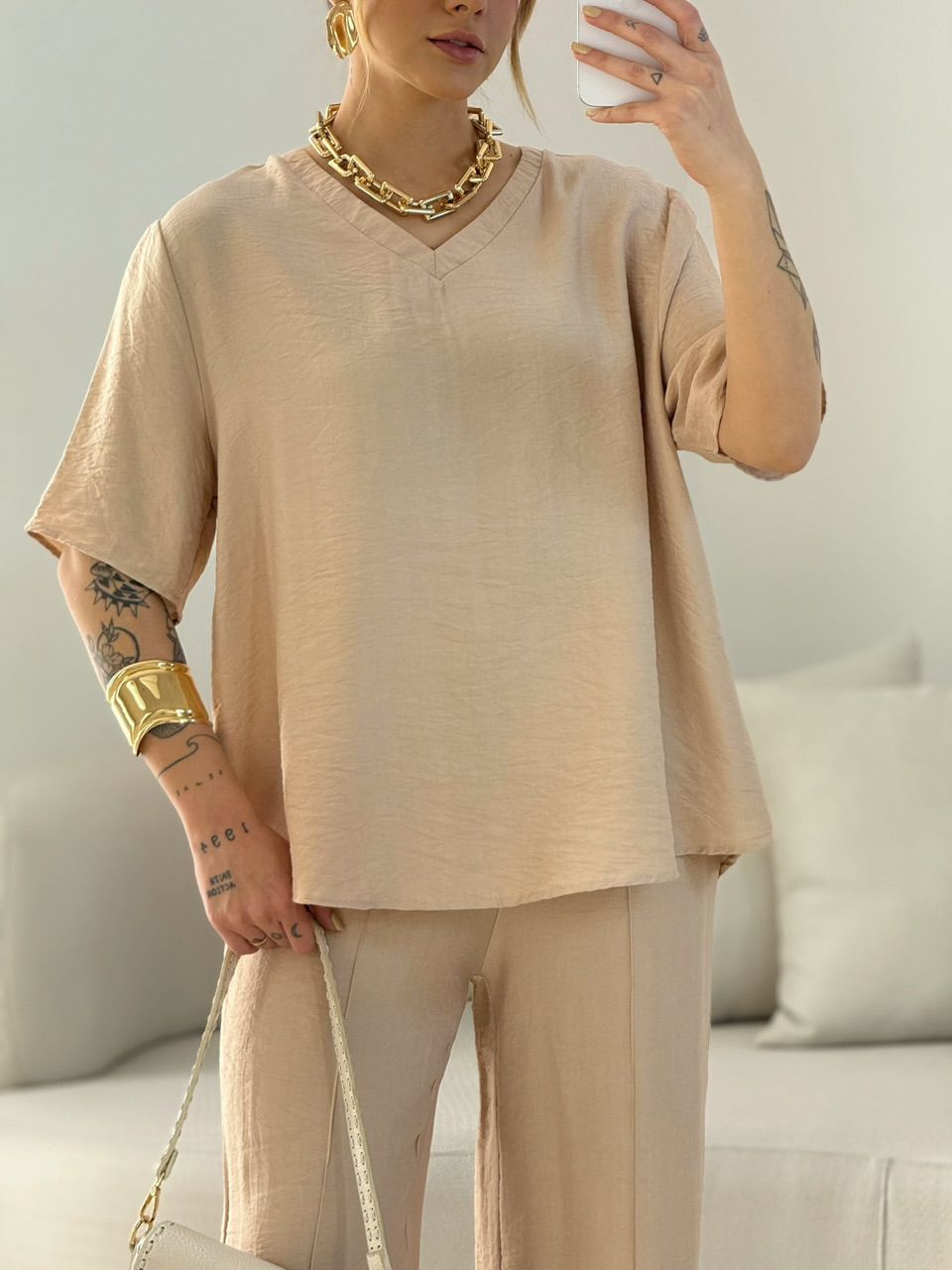 CONJUNTO ANA CLARA CALÇA NUDE