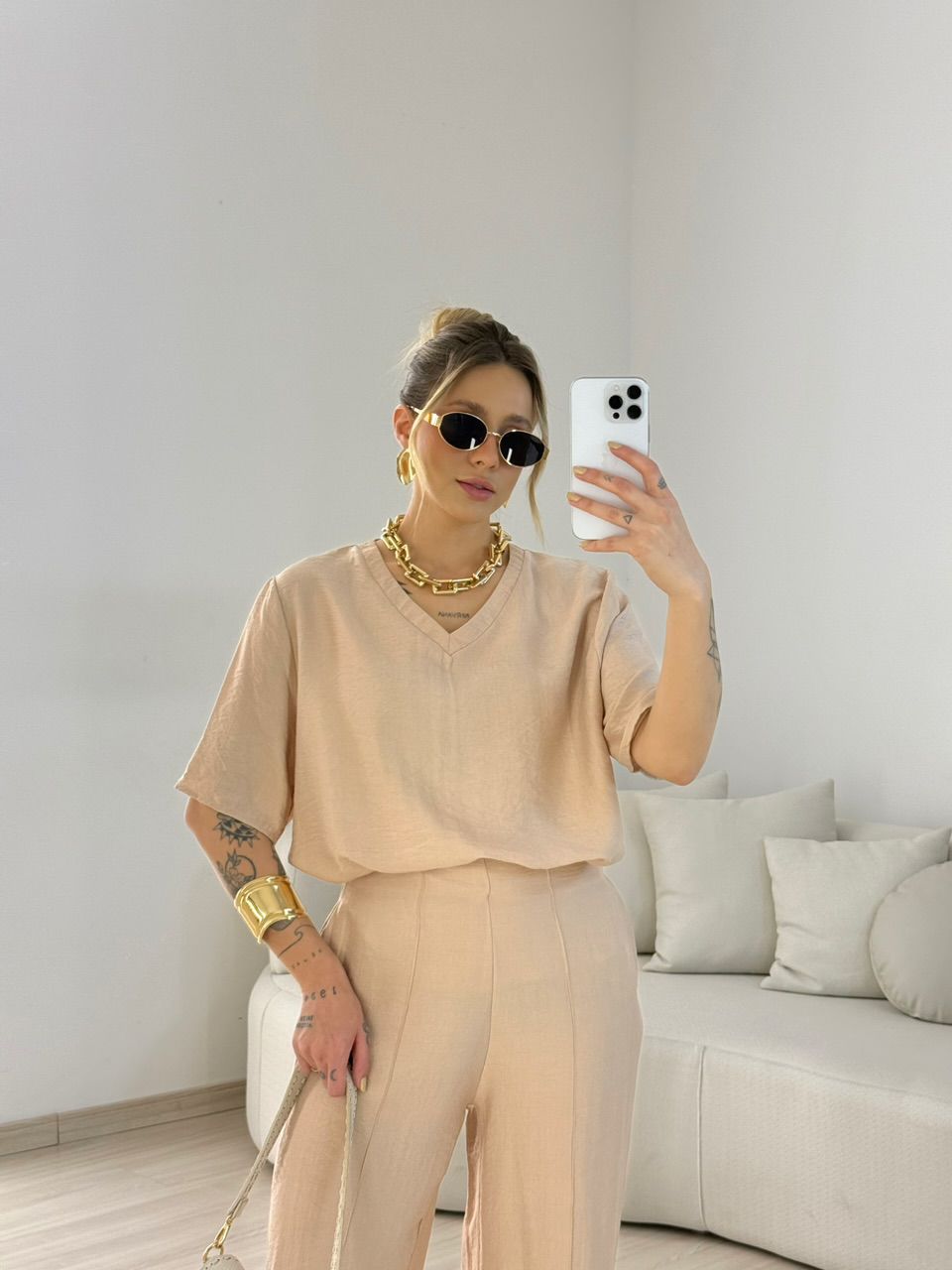 CONJUNTO ANA CLARA CALÇA NUDE