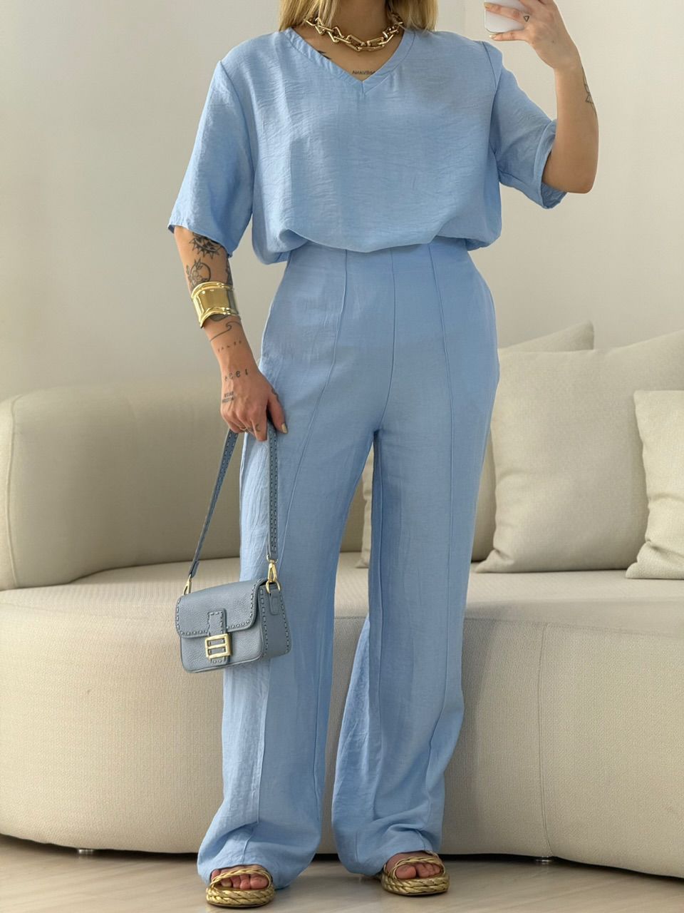 CONJUNTO ANA CLARA CALÇA BABY BLUE