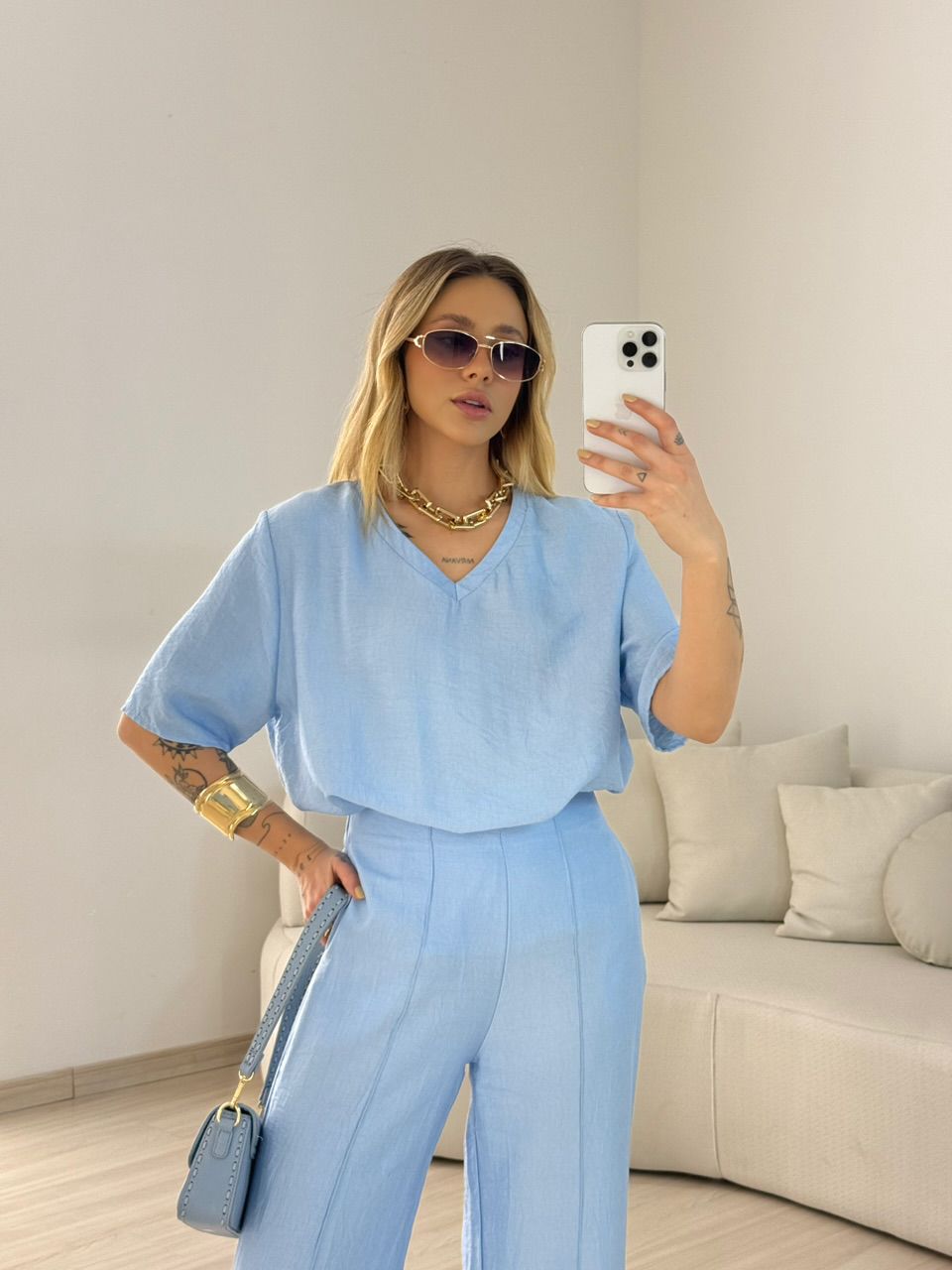 CONJUNTO ANA CLARA CALÇA BABY BLUE