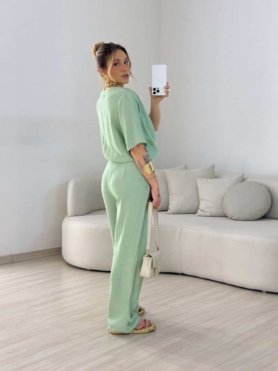 CONJUNTO ANA CLARA CALÇA BABY GREEN