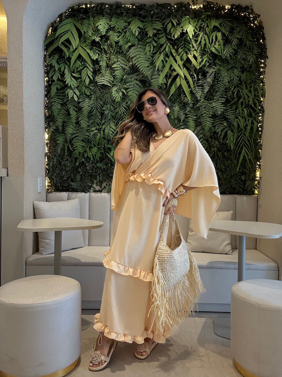 VESTIDO TULUM CF AREIA - 0068110110 - CAROLLA FERRARO