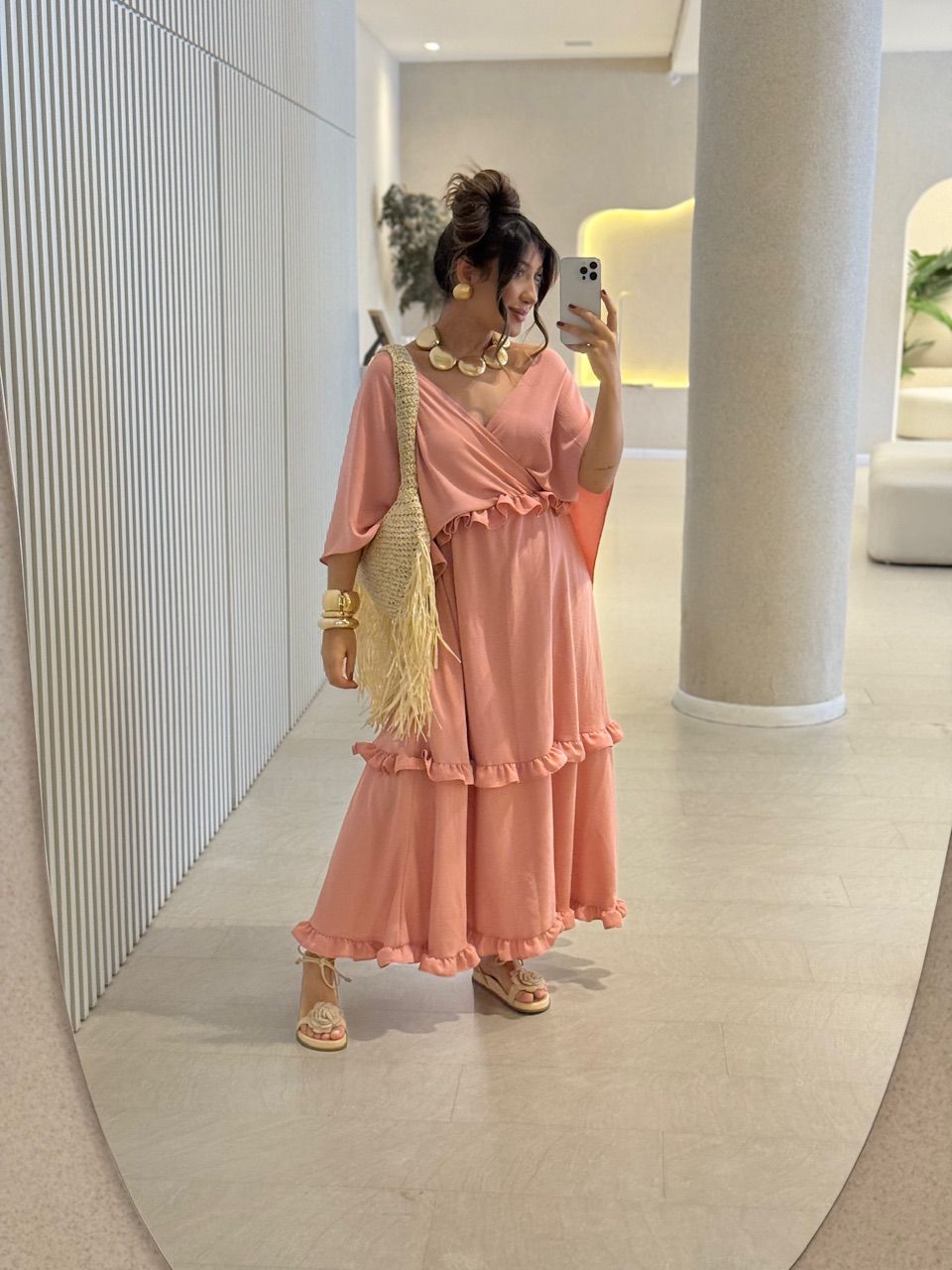 VESTIDO TULUM CF ROSÊ - 0068110025 - CAROLLA FERRARO