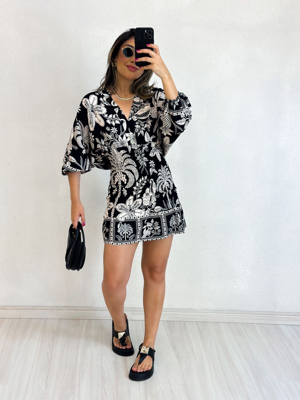 VESTIDO DIANA LASTEX PRETO/NUDE