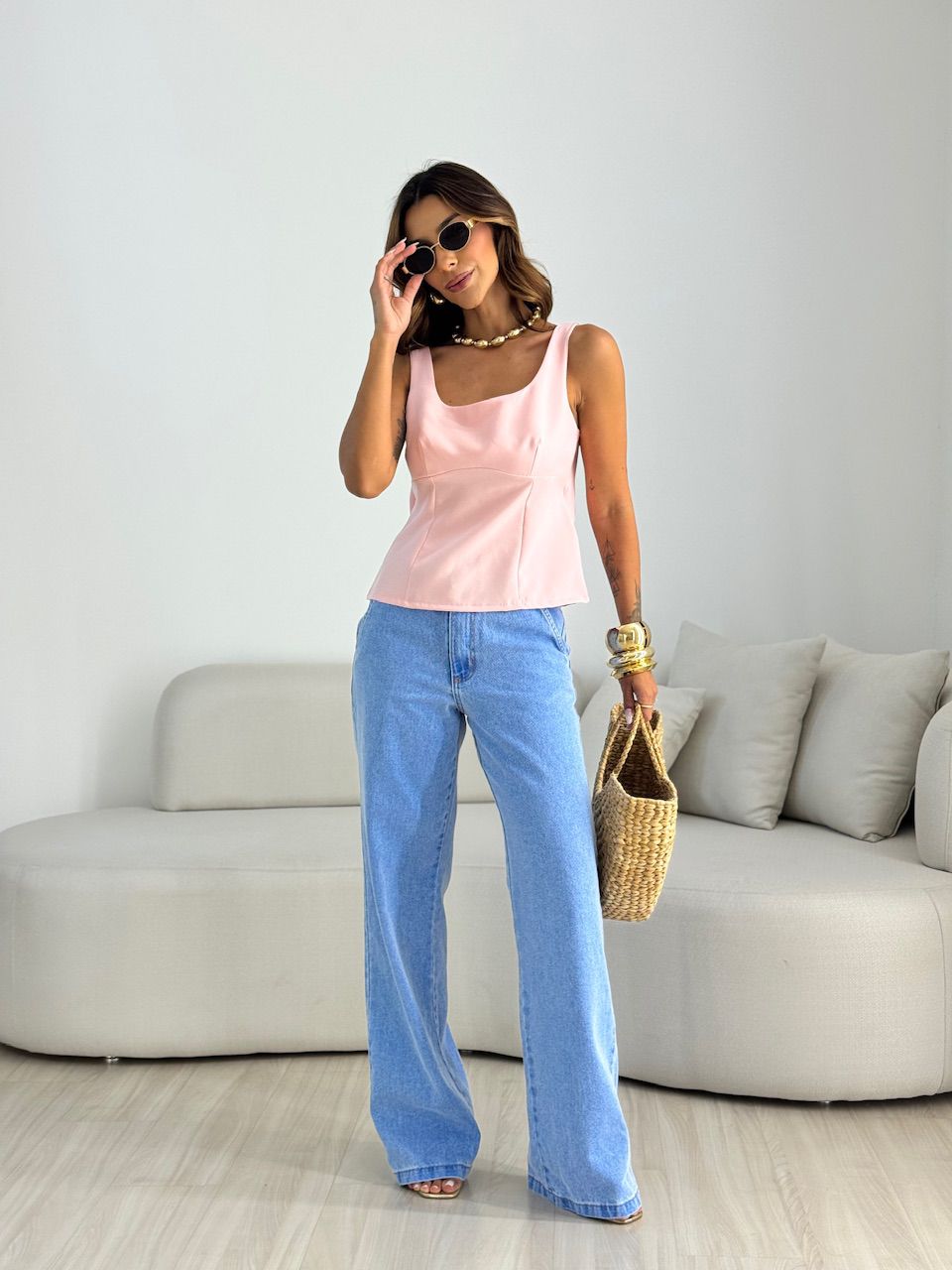 BLUSA DANDARA LAÇO ROSA