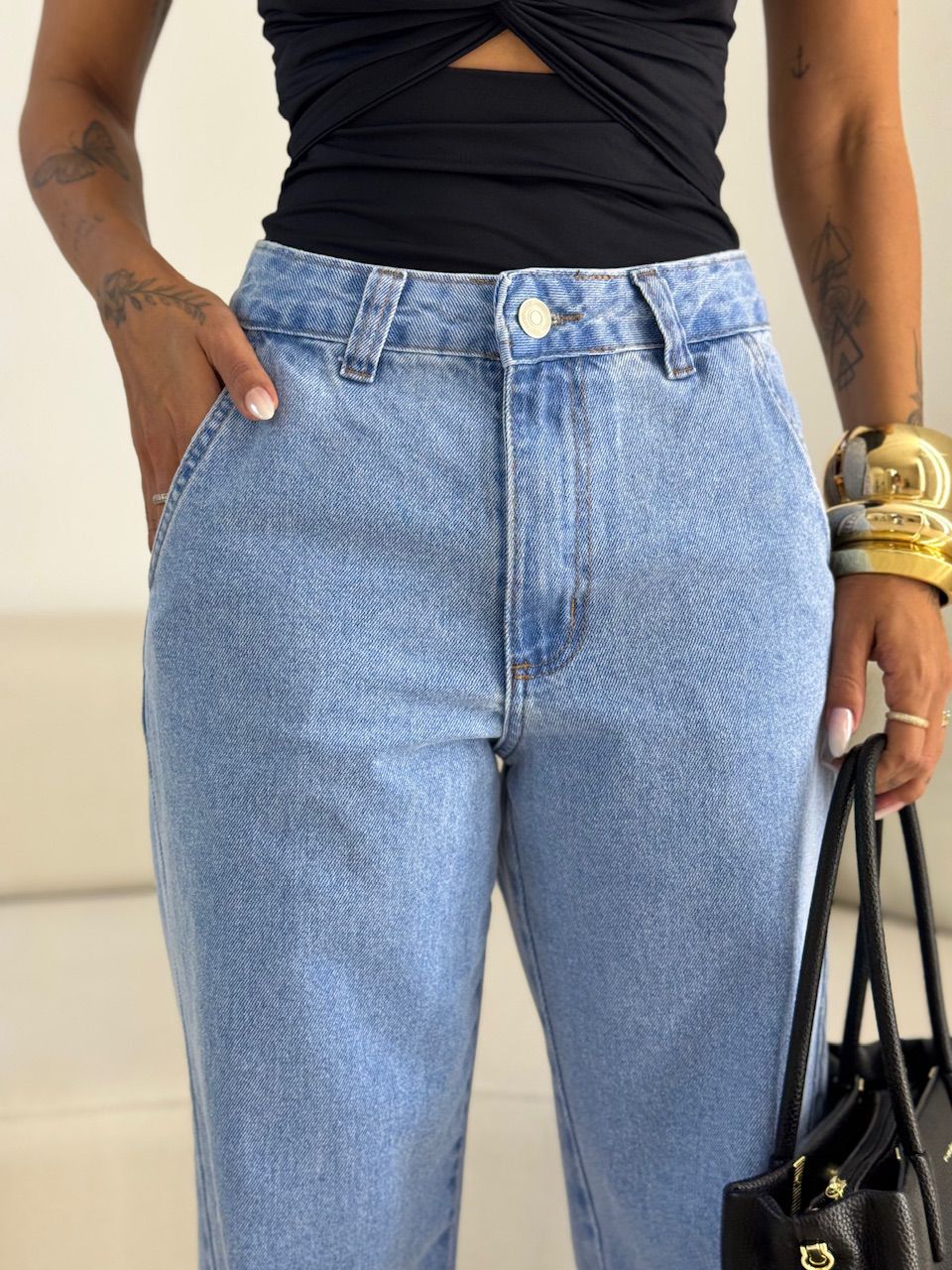 CALÇA AMÉLIA JEANS JEANS CLARO