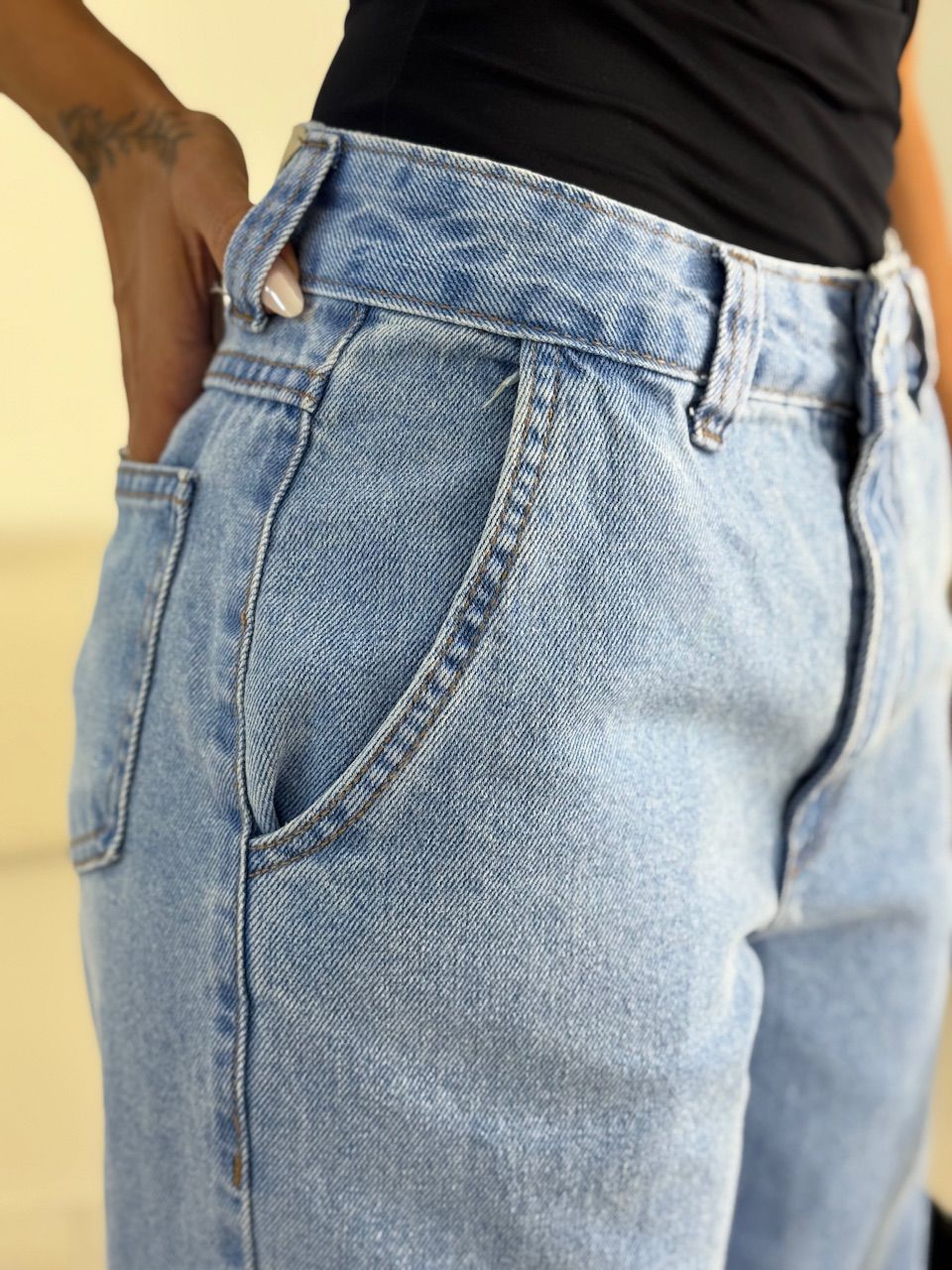CALÇA AMÉLIA JEANS JEANS CLARO