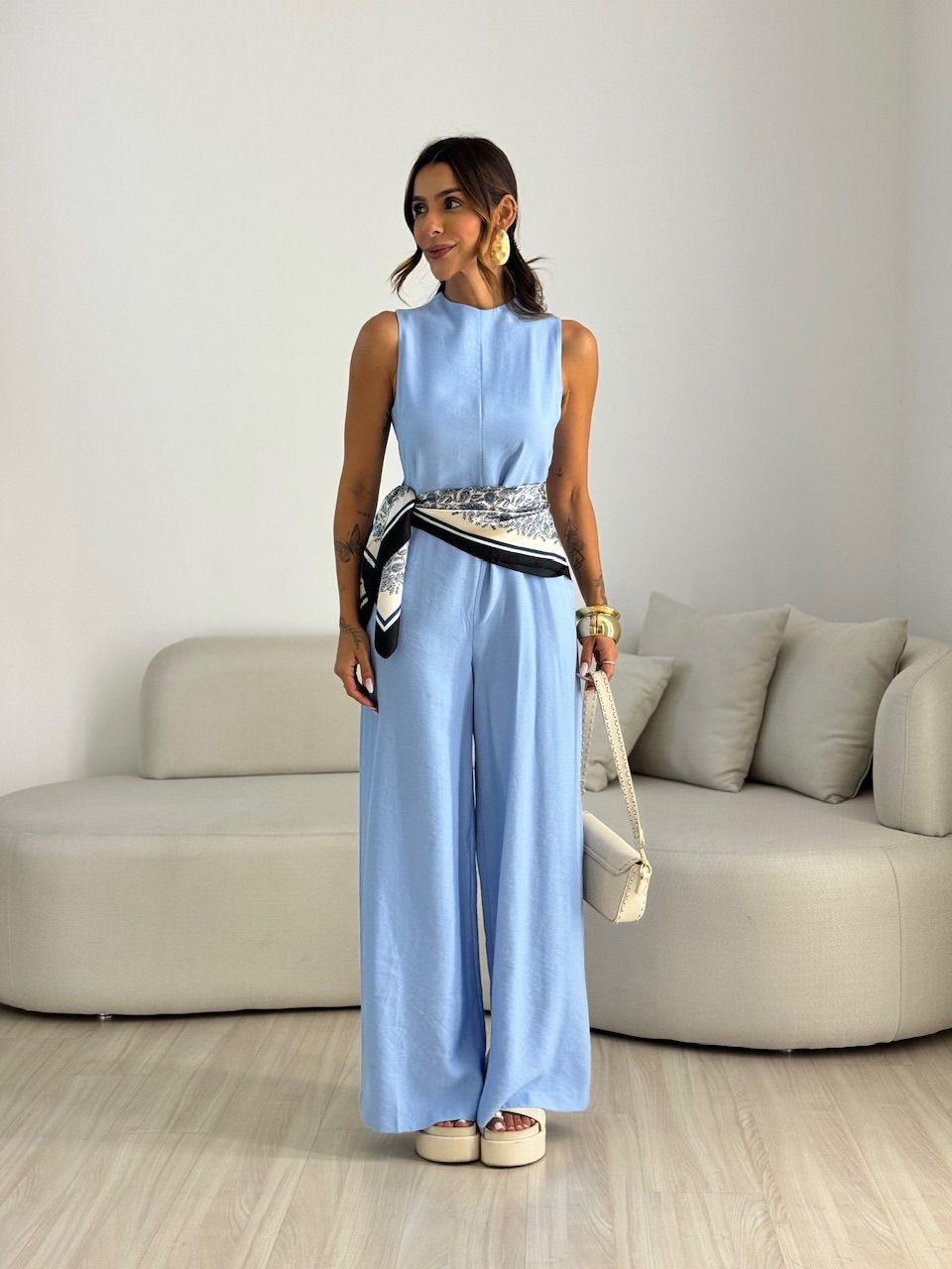MACACÃO ALICIA FAIXA AZUL