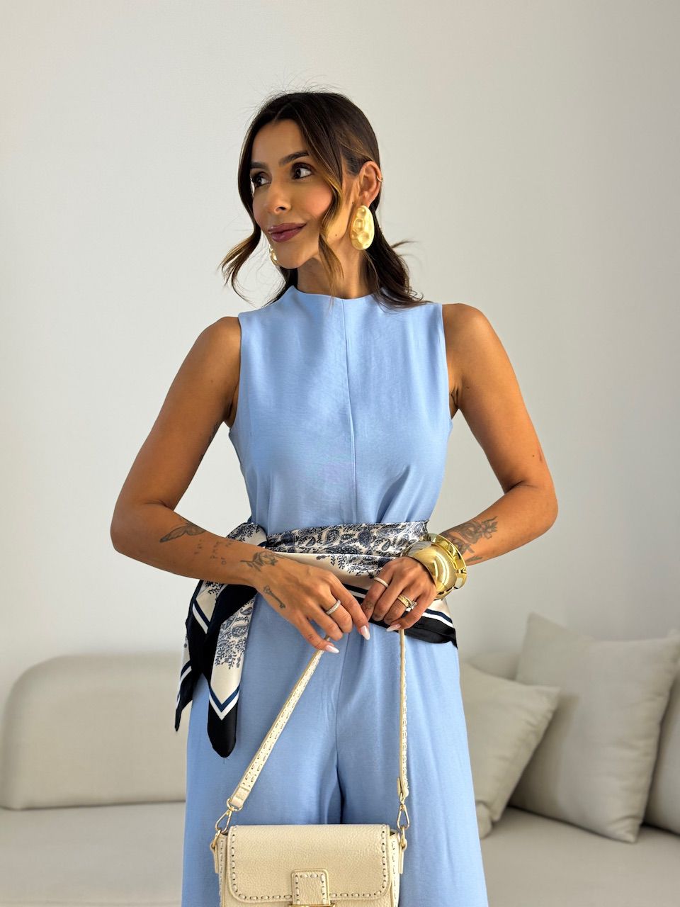 MACACÃO ALICIA FAIXA AZUL