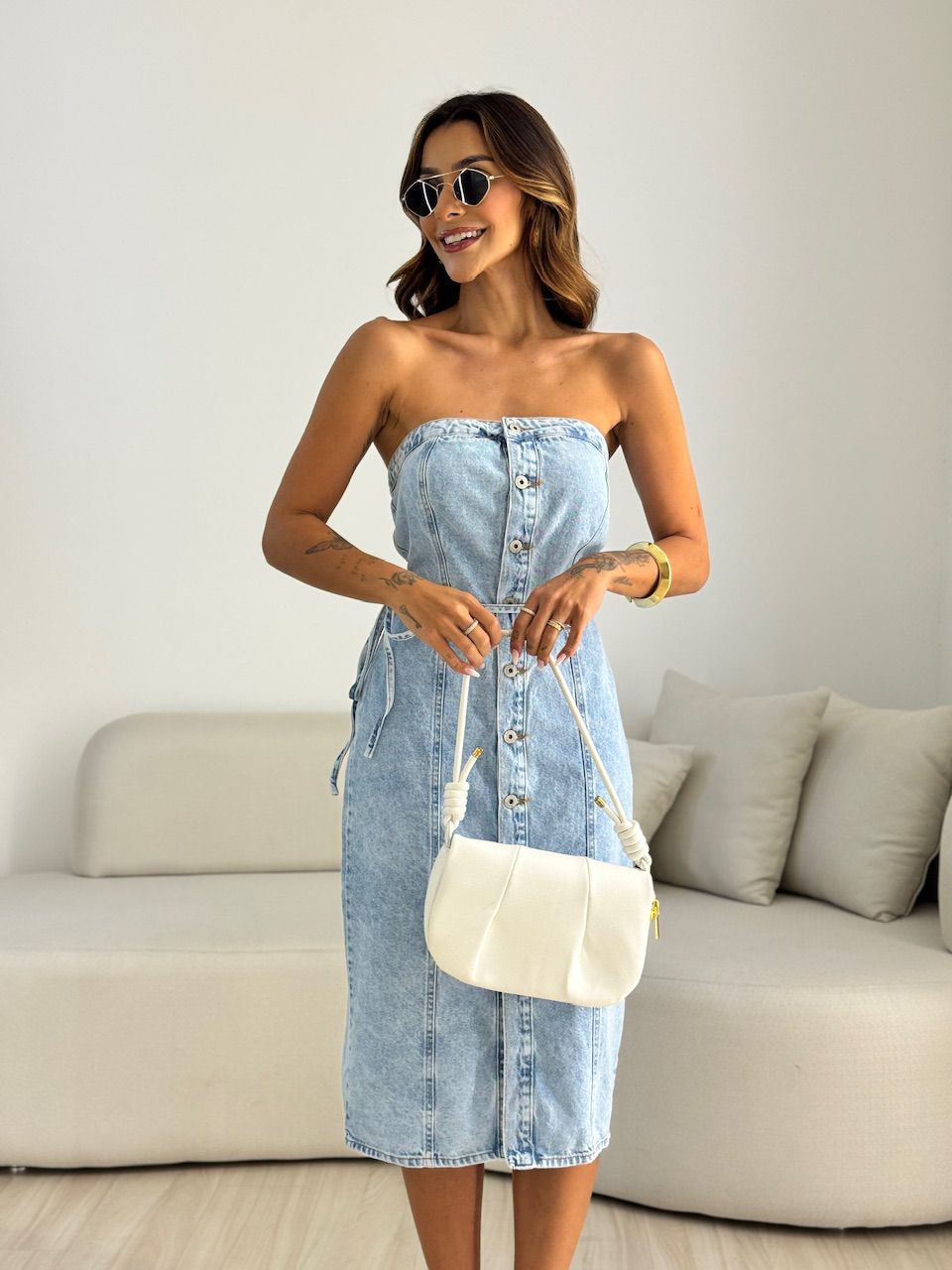 VESTIDO MAITÊ BOTÕES JEANS