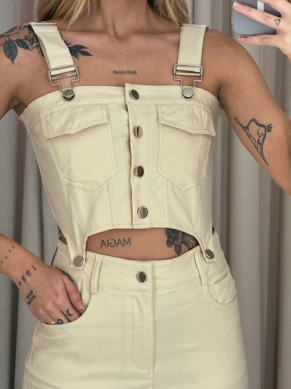 CONJUNTO EDUARDA SAIA MARFIM