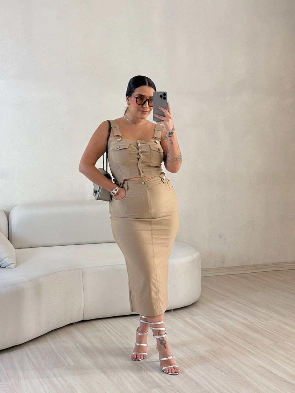 CONJUNTO EDUARDA SAIA NUDE