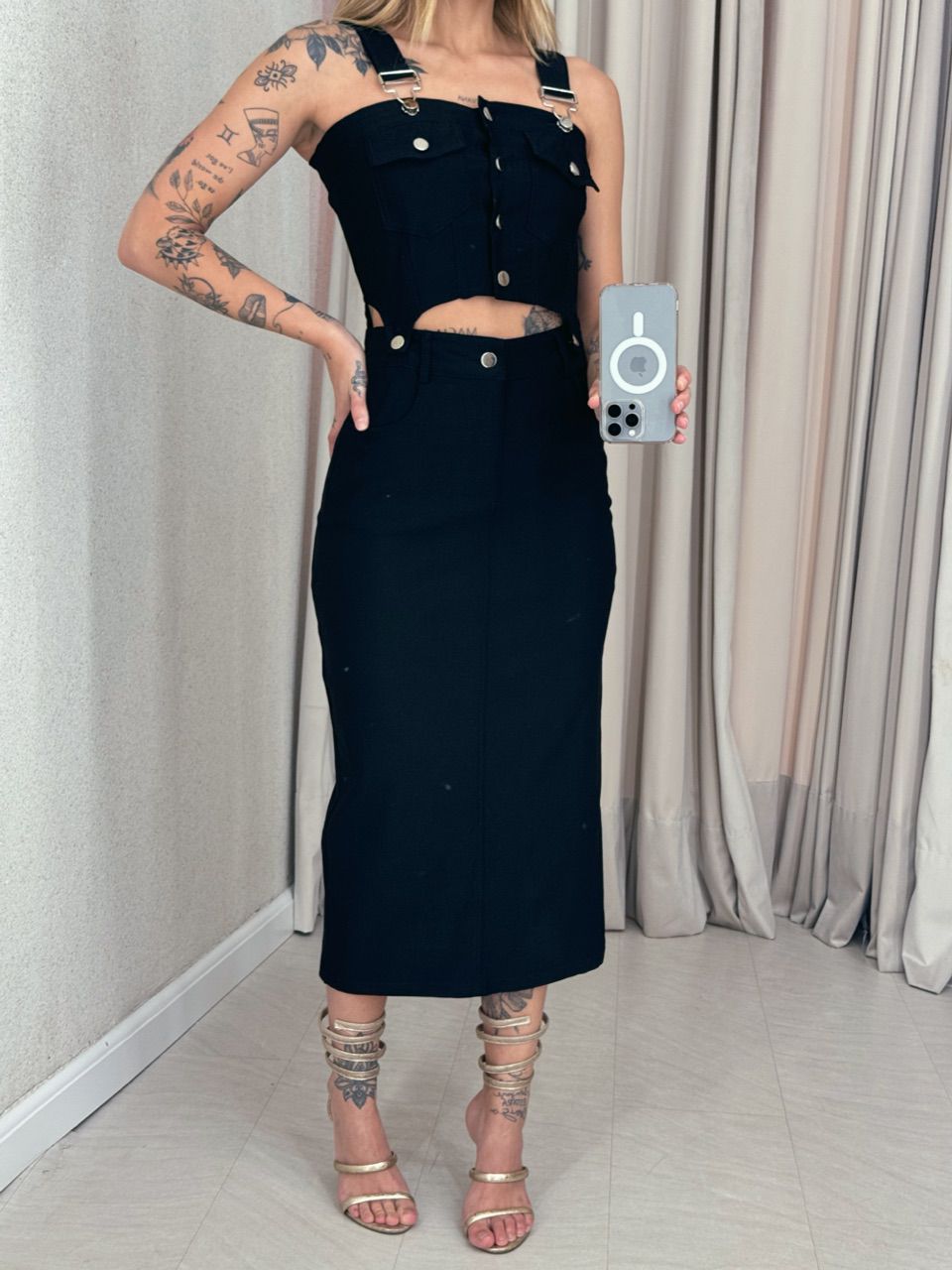 CONJUNTO EDUARDA SAIA PRETO