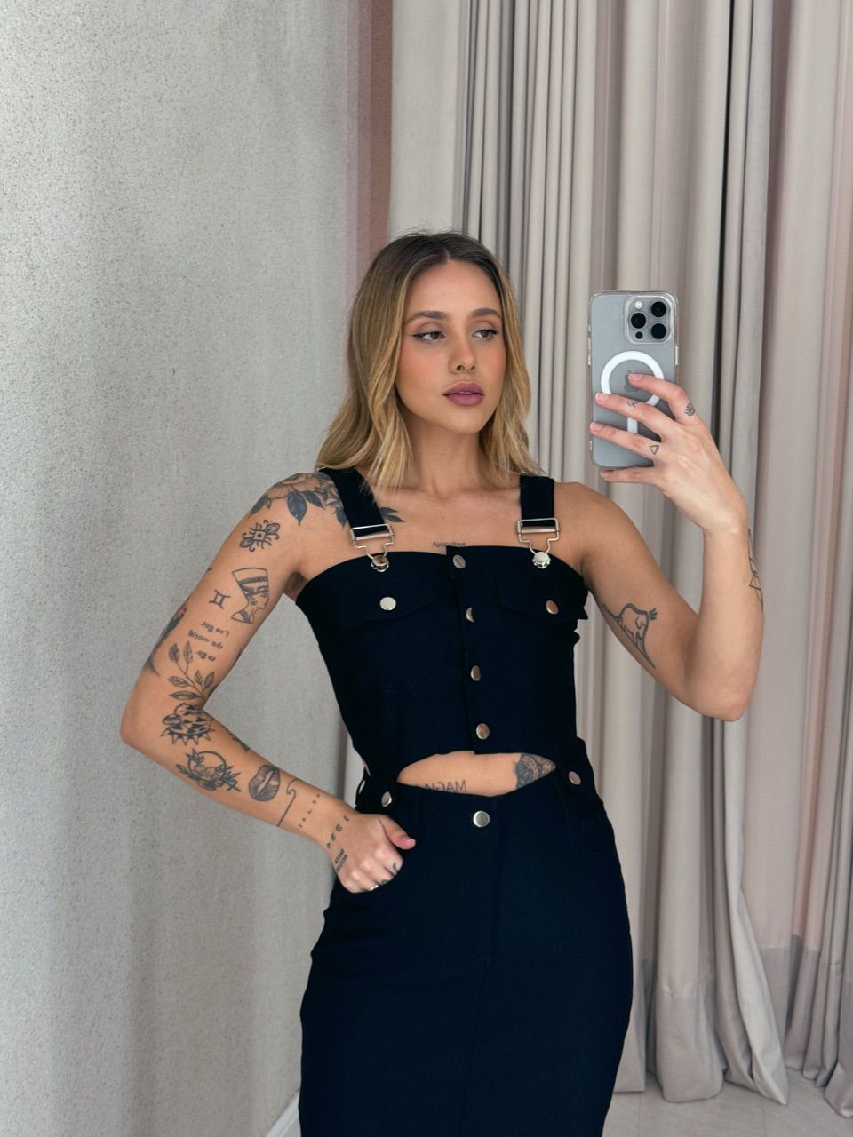 CONJUNTO EDUARDA SAIA PRETO